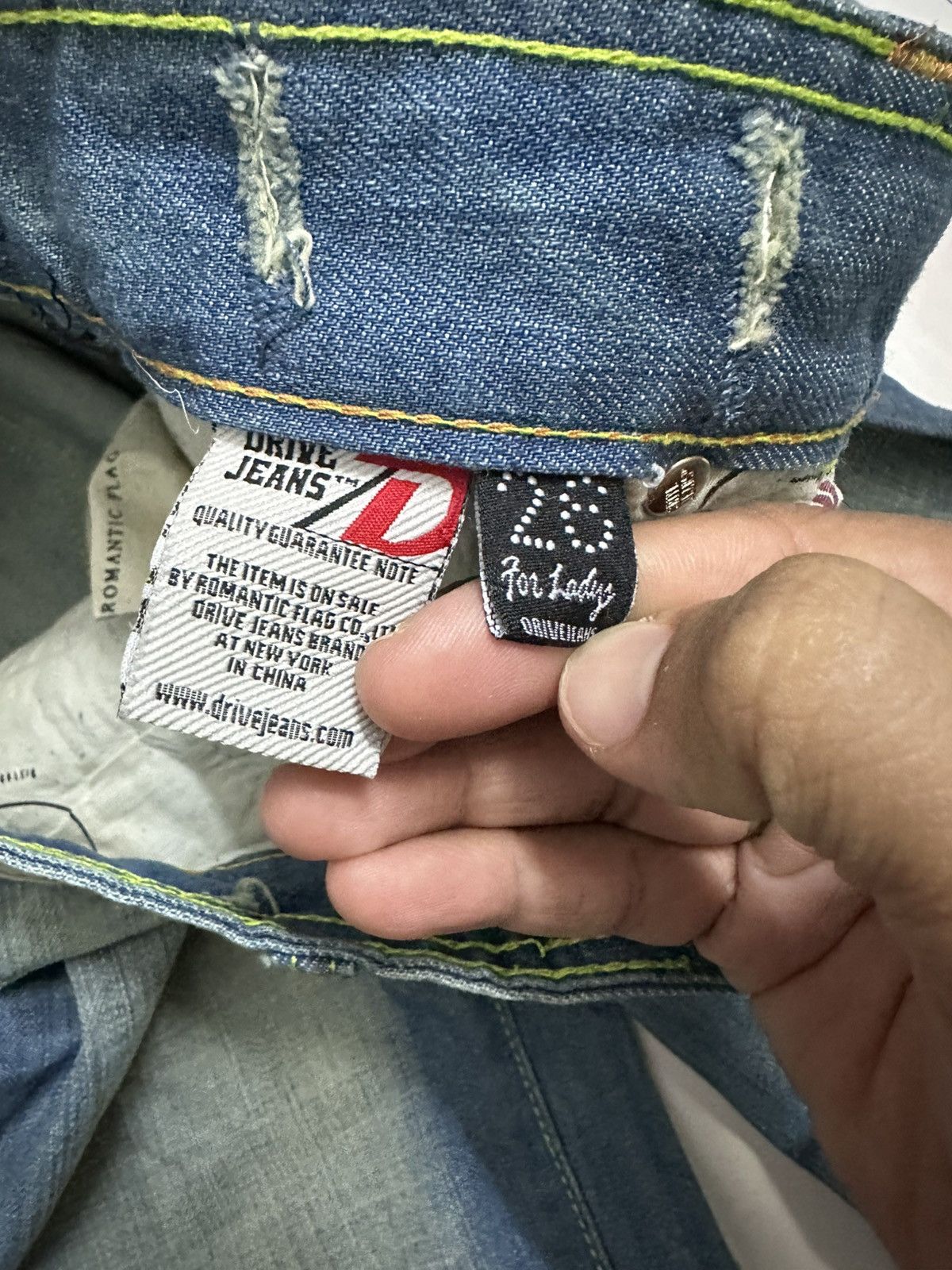 GOA 2000s Drive Jeans Washed Flare Studded Y2K Jeans Goa Lgb Size US 29 - 9 Thumbnail