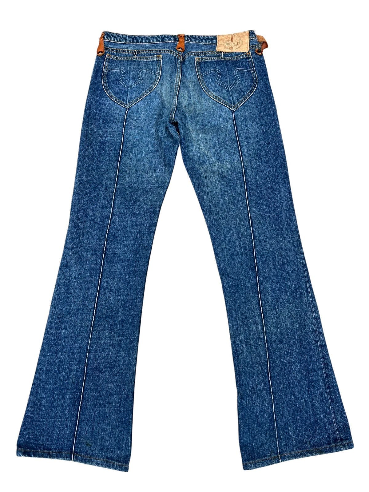 Japanese Brand Obelisk Japan Faded Denim Bootcut Jeans Size 32" / US 10 / IT 46 - 12 Thumbnail