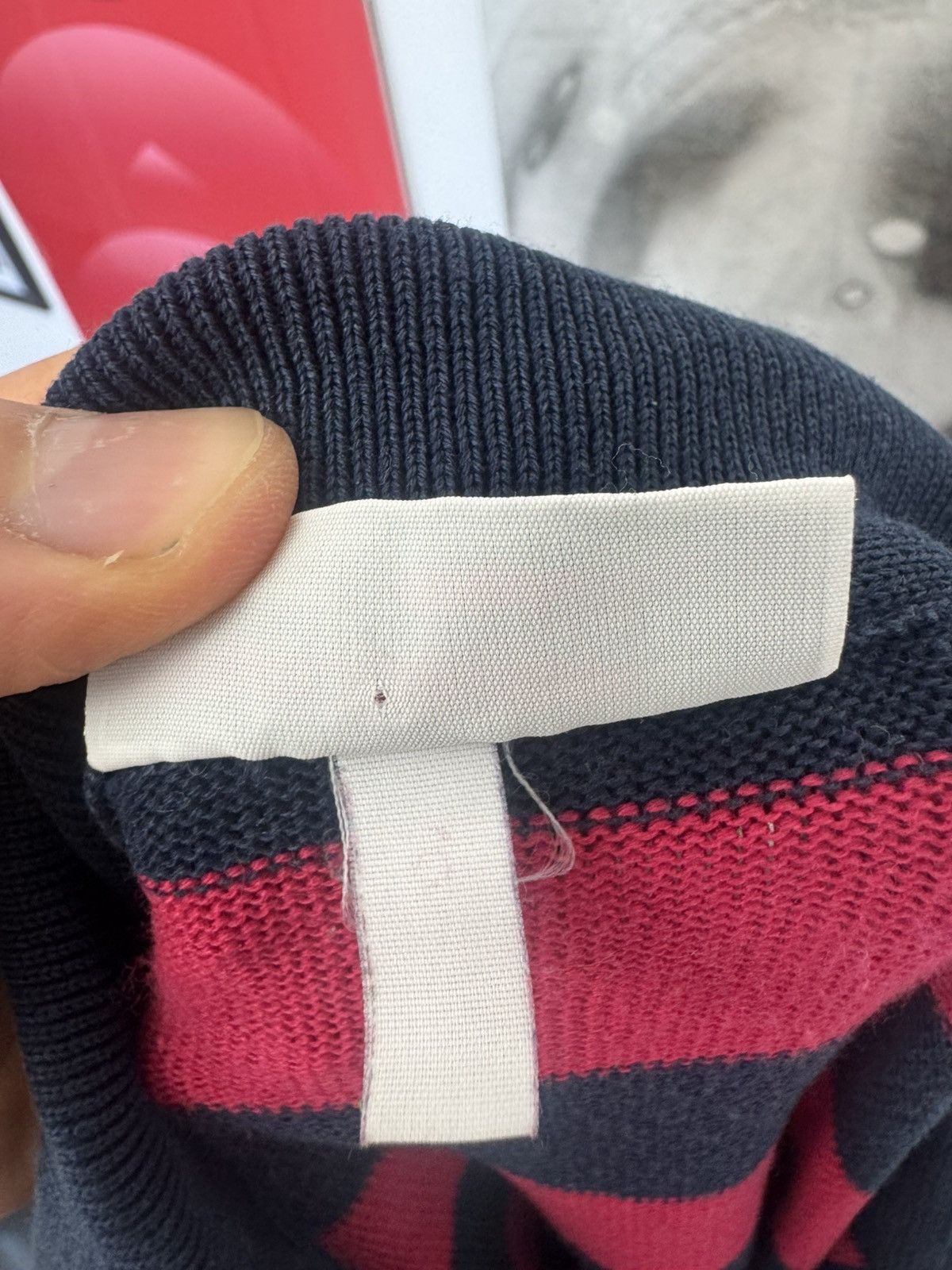 Lacoste Lacoste Vintage Sweater Striped Red Black Krueger Horror Size US XL / EU 56 / 4 - 5 Thumbnail