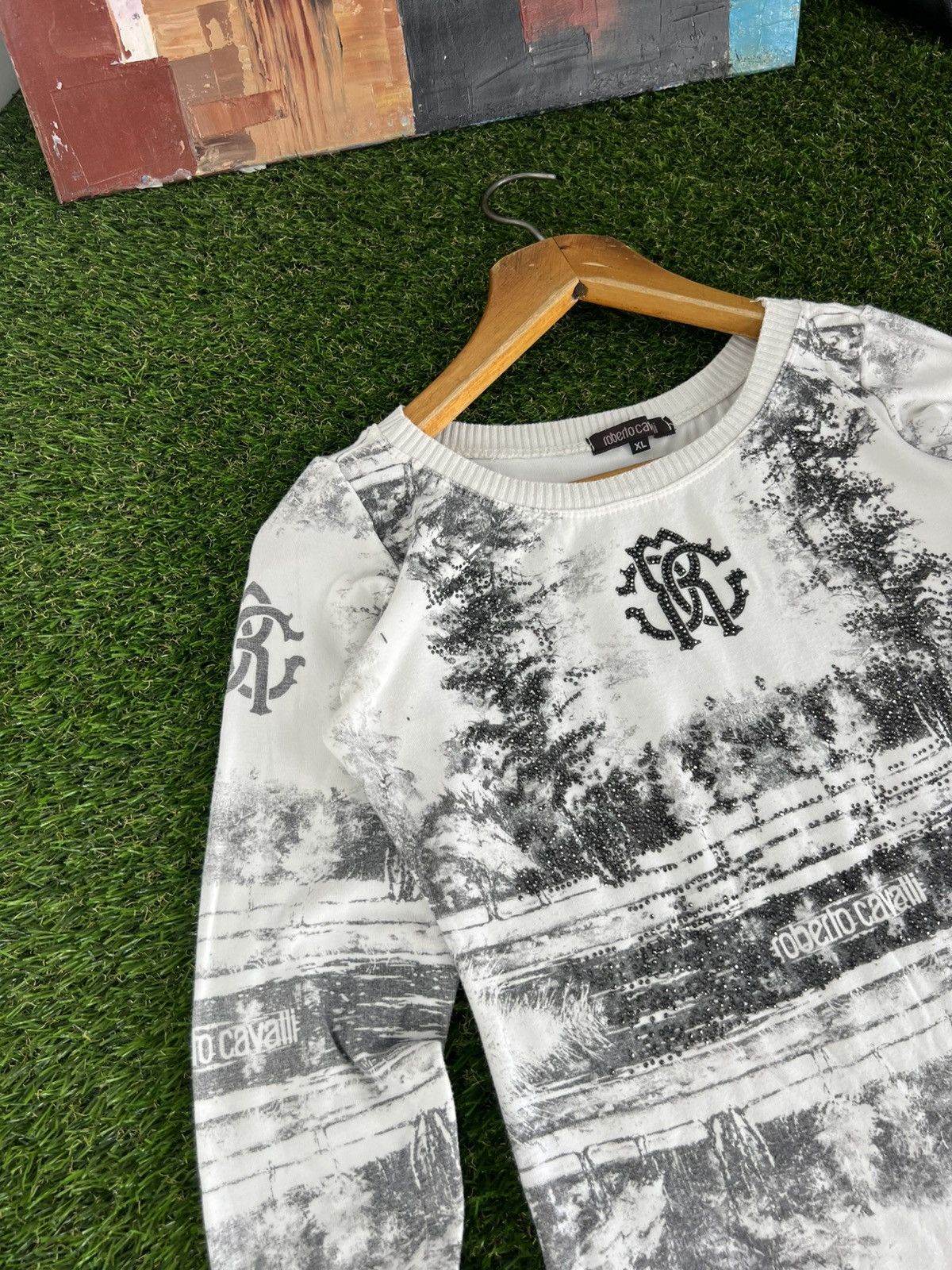 Just Cavalli VINTAGE ROBERTO CAVALLI PRINTED Y2K LONG SLEEVE Size XL / US 12-14 / IT 48-50 - 2 Thumbnail