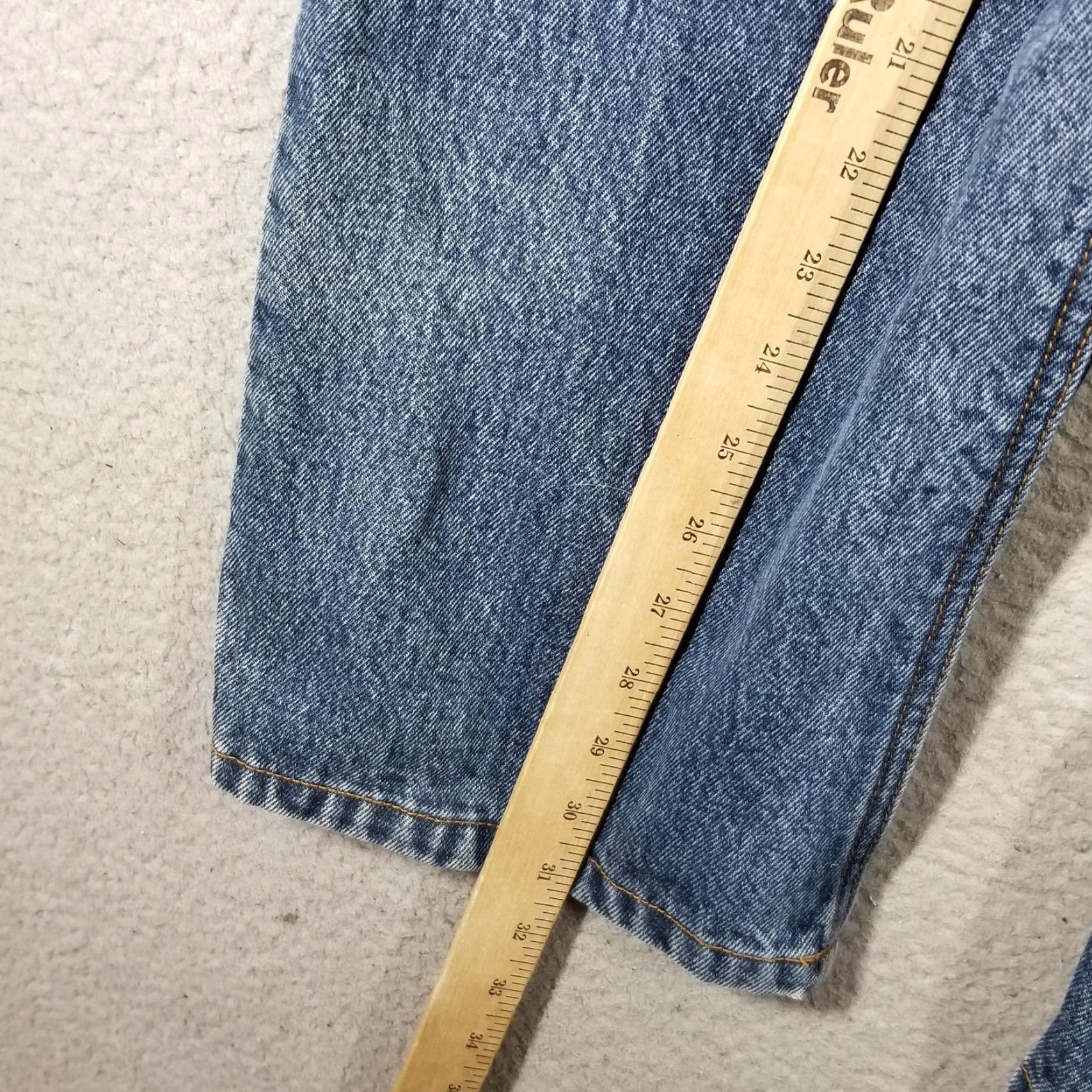 Eddie Bauer EDDIE BAUER Jeans Relaxed Fit Flannel Lined Denim 36x32 Blue Stonewashed Grunge Mens Size US 36 / EU 52 - 7 Thumbnail