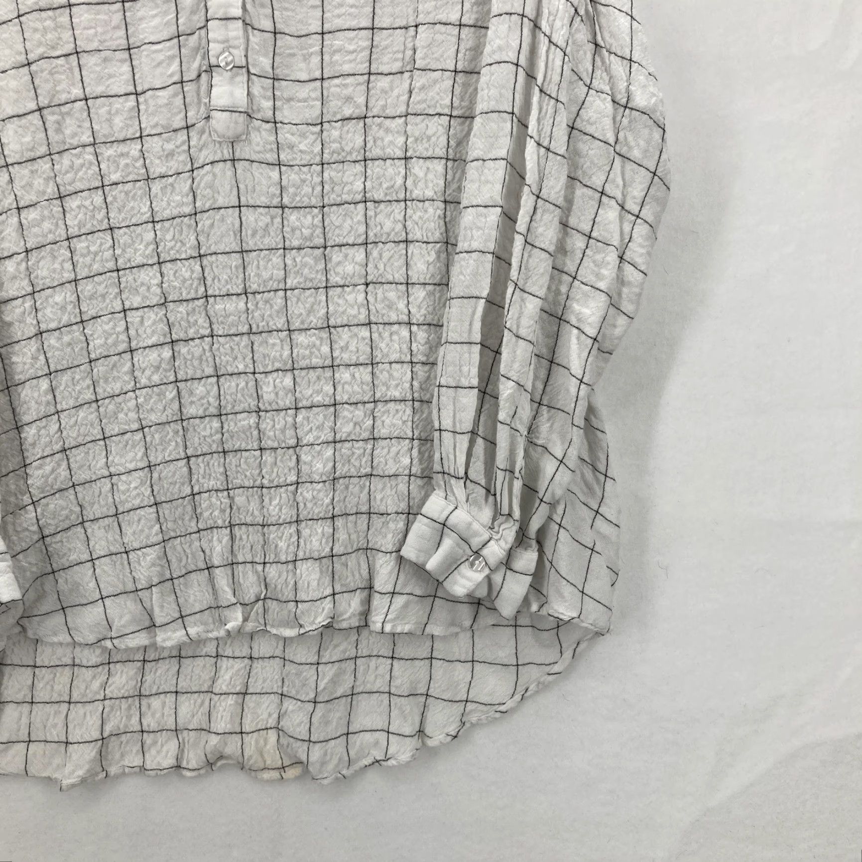Vintage VINTAGE Jane + Delancey Shirt Womens 1X Windowpane Grid Long Sleeve Tunic Top Lagenlook Size XL / US 12-14 / IT 48-50 - 3 Thumbnail