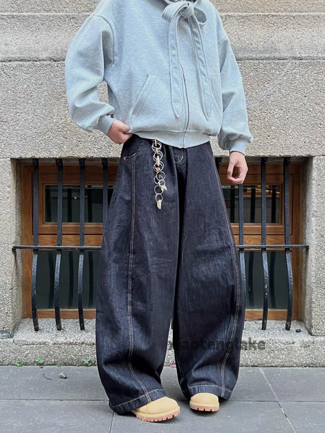 Designer × Jean × Vintage utility loose baggy skate hiphop patchwork yuppie jeans Size US 30 / EU 46 - 3 Thumbnail