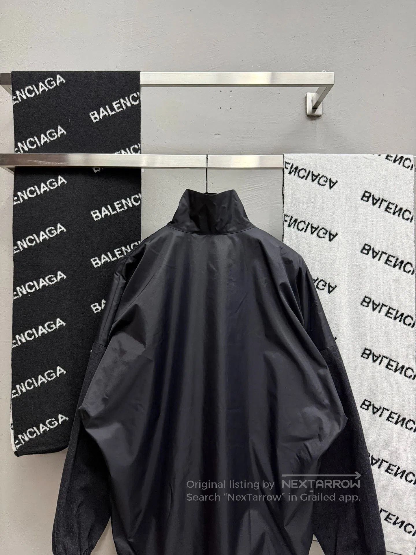 Balenciaga Balenciaga Gray Spliced Denim Jacket. Size S / US 4 / IT 40 - 4 Thumbnail