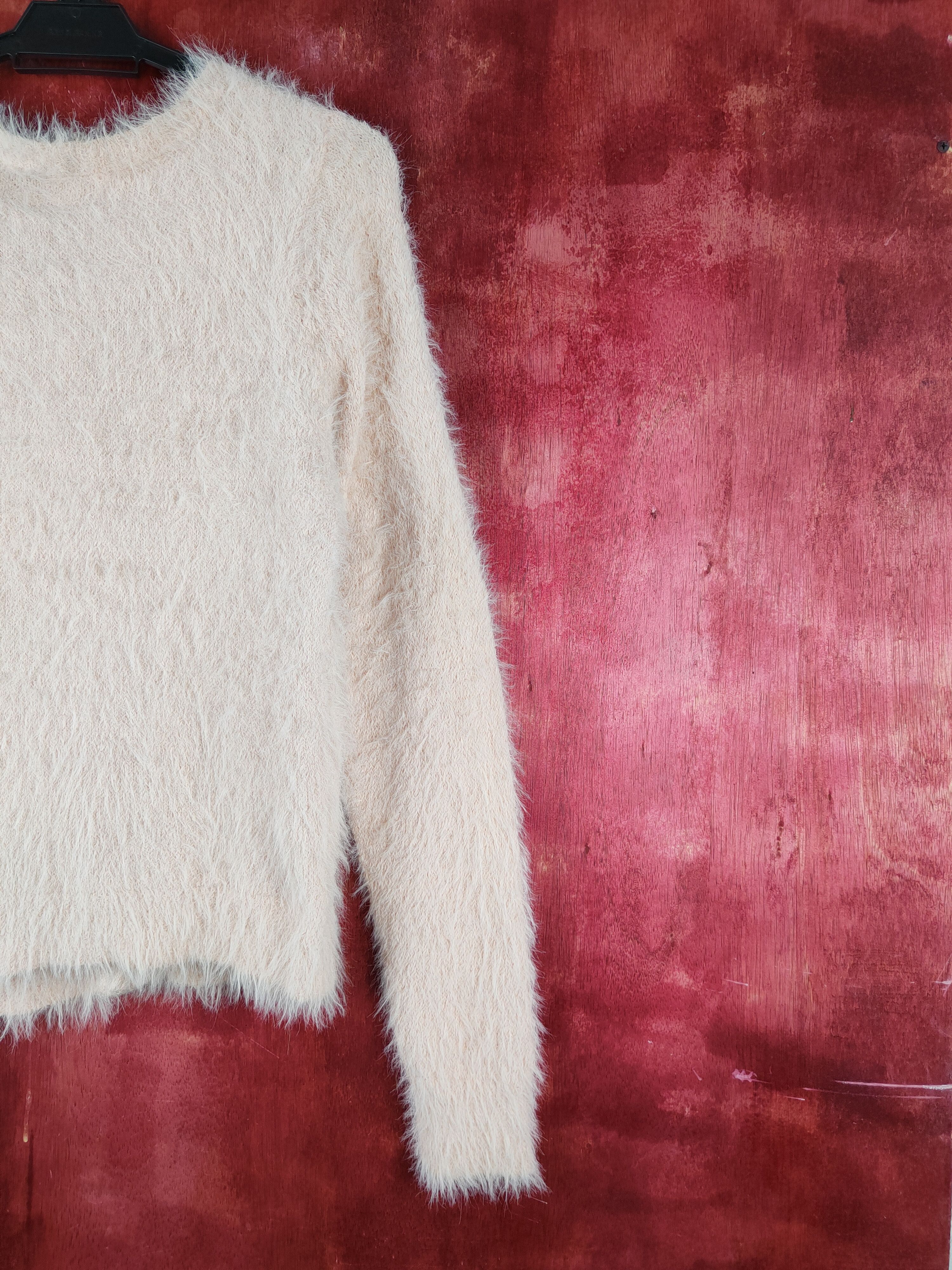 Aran Isles Knitwear Marpione Peach Fur Mohair Knitwear Cardigan #S1967 Size M / US 6-8 / IT 42-44 - 9 Thumbnail