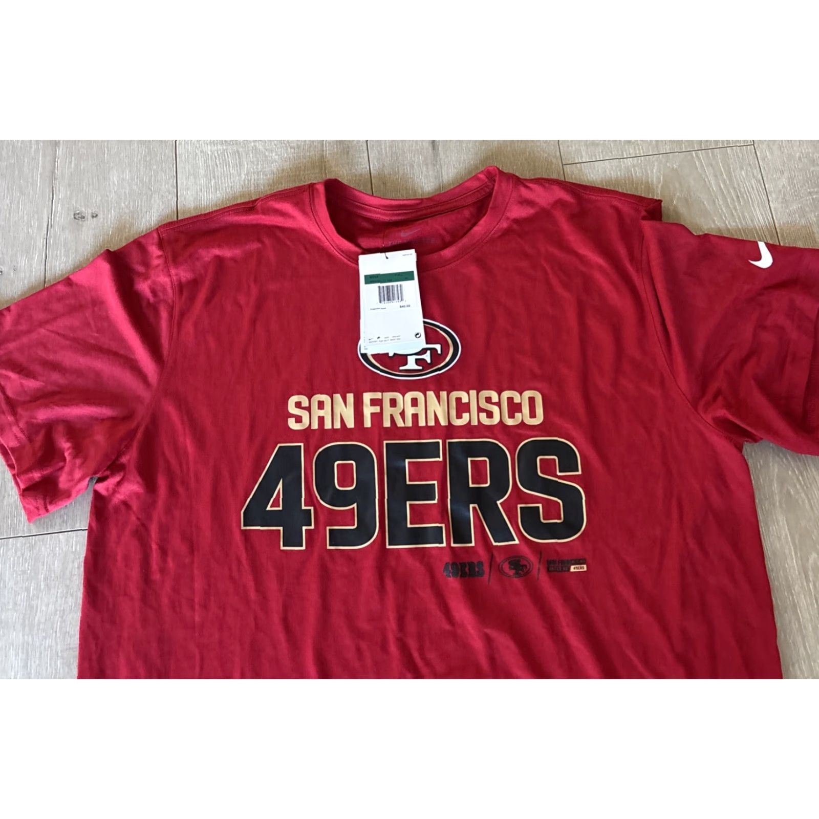 Nike NWT Nike Dri-Fit NFL San Francisco 49ers Red Shirt Men's XL Athletic Logo Size US XL / EU 56 / 4 - 2 Thumbnail