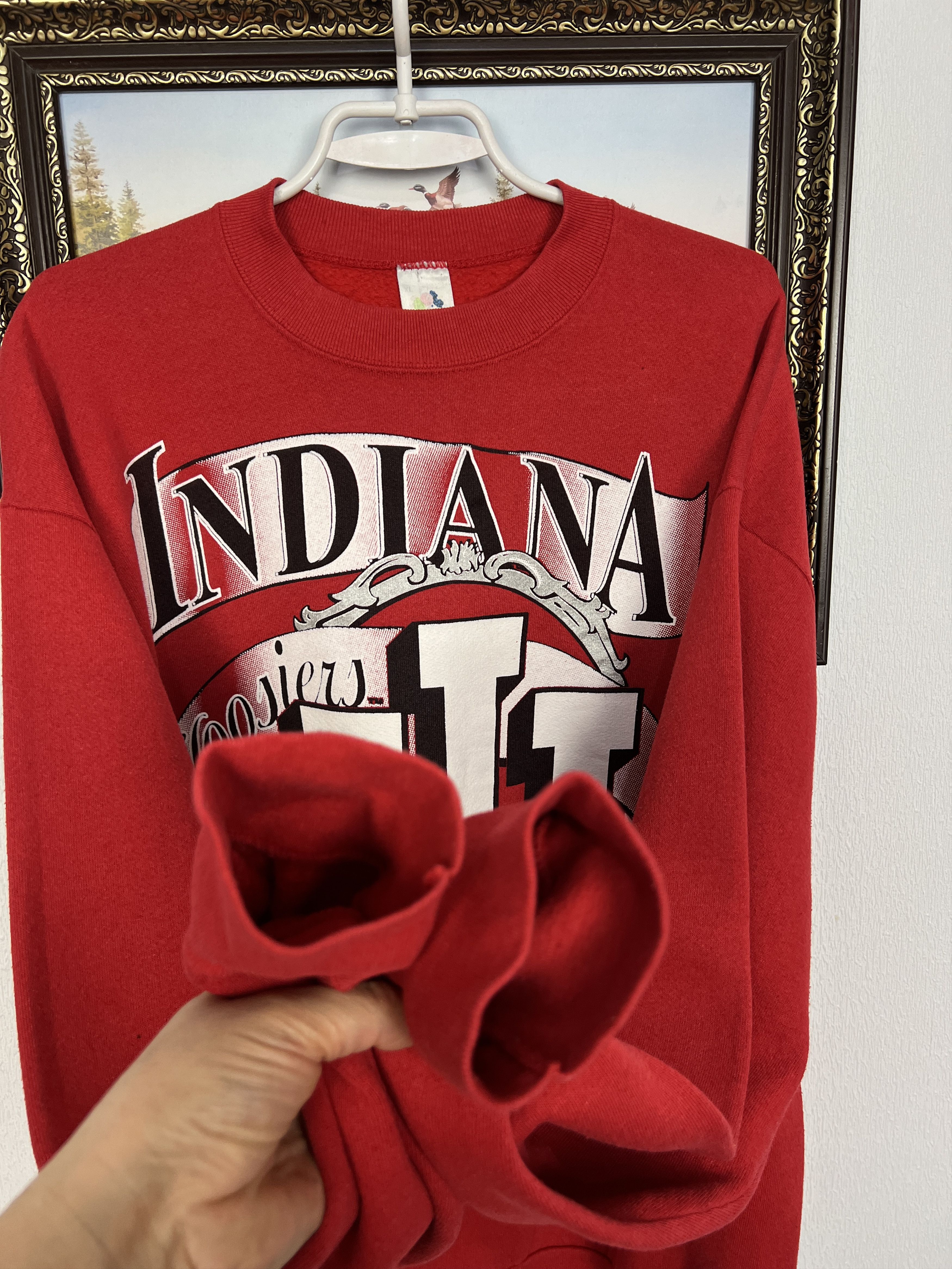 Fruit Of The Loom Indiana Hoosiers Sweatshirt Crewneck University Over Print Size US XL / EU 56 / 4 - 6 Thumbnail