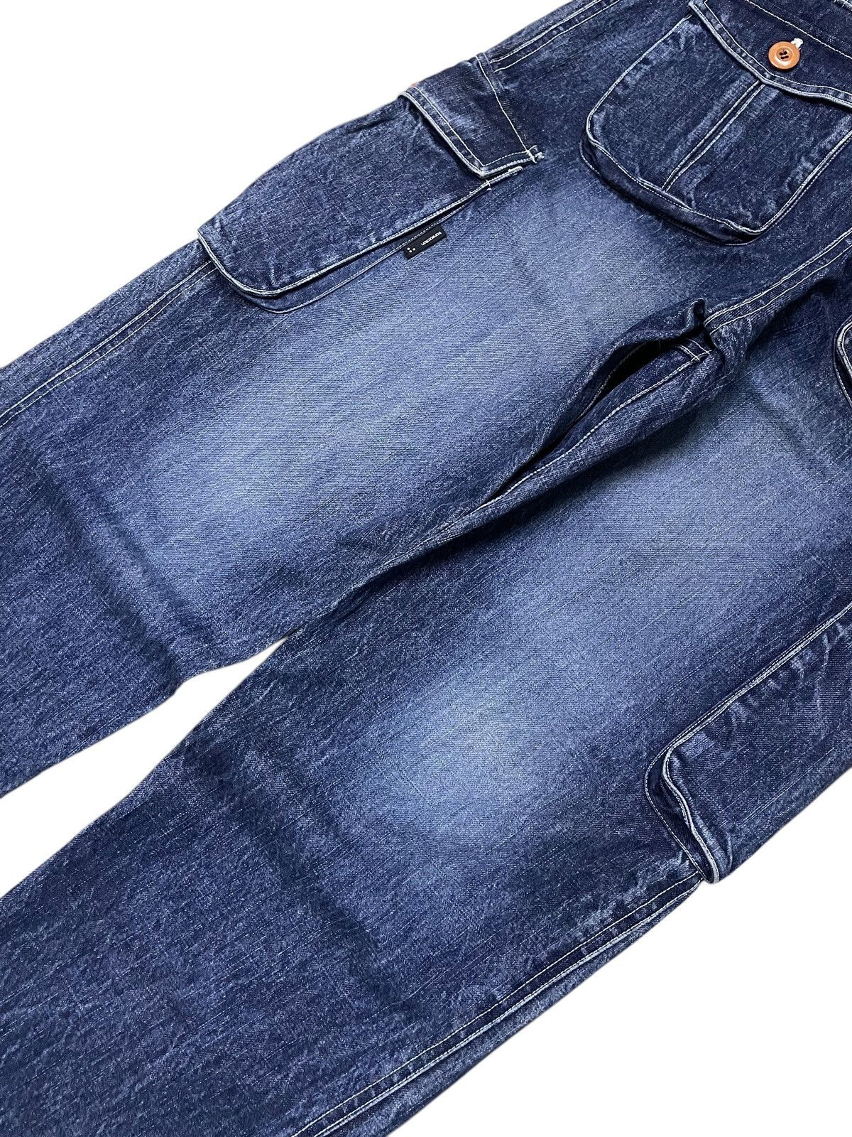 Beauty Beast × Japanese Brand TJan. Japan Panel Baggy Cargo Loose Jeans Size US 36 / EU 52 - 17 Thumbnail