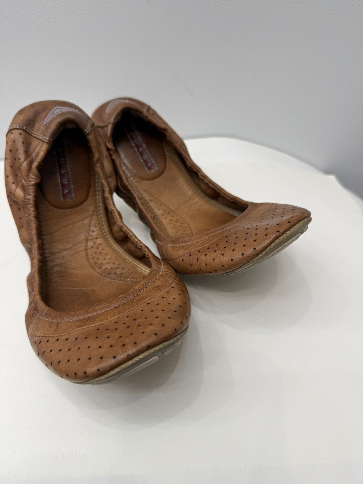 Prada Prada Leather Ballet Flats Size US 7.5 / IT 37.5 - 6 Thumbnail
