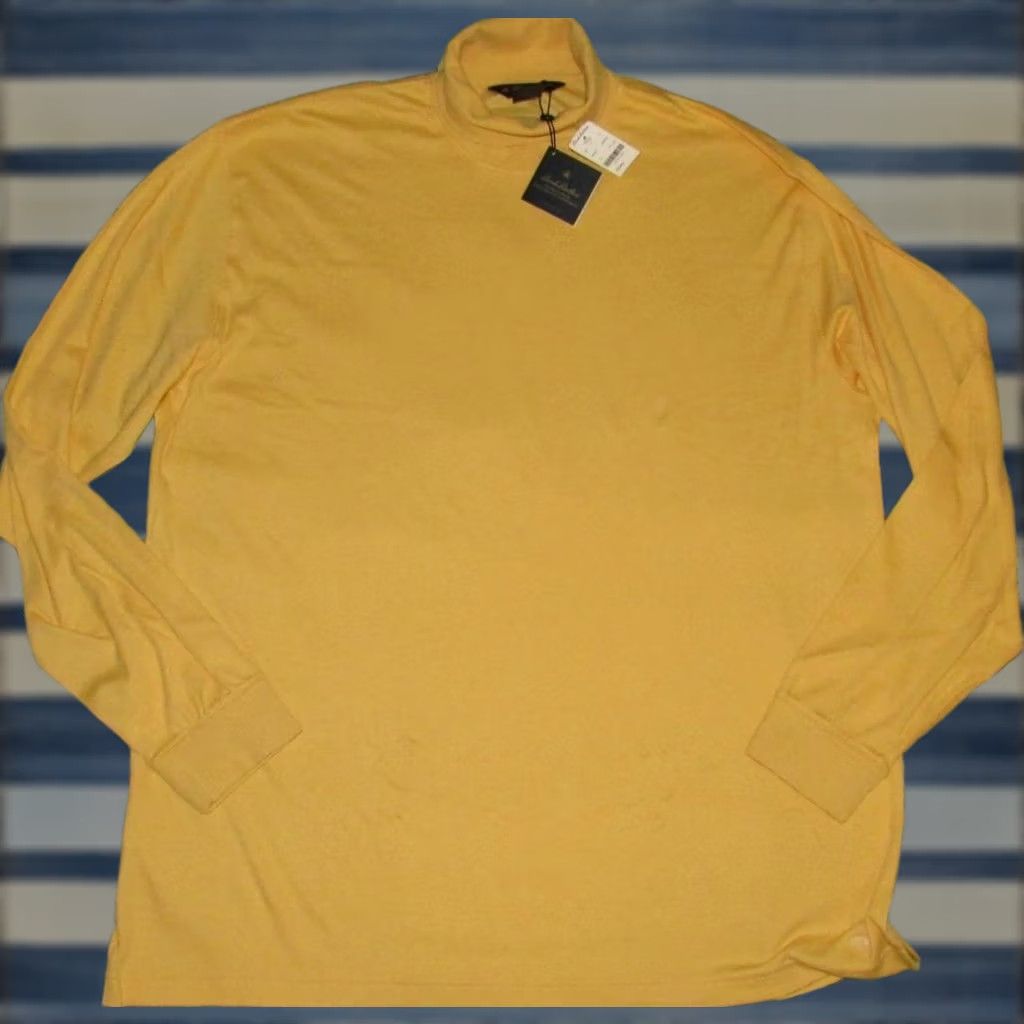 Brooks Brothers BROOKS BROTHERS Yellow Performance Cotton Turtleneck Sweater XXL NWT Mens Pullover 100% Cotton Size US XXL / EU 58 / 5 - 1 Thumbnail