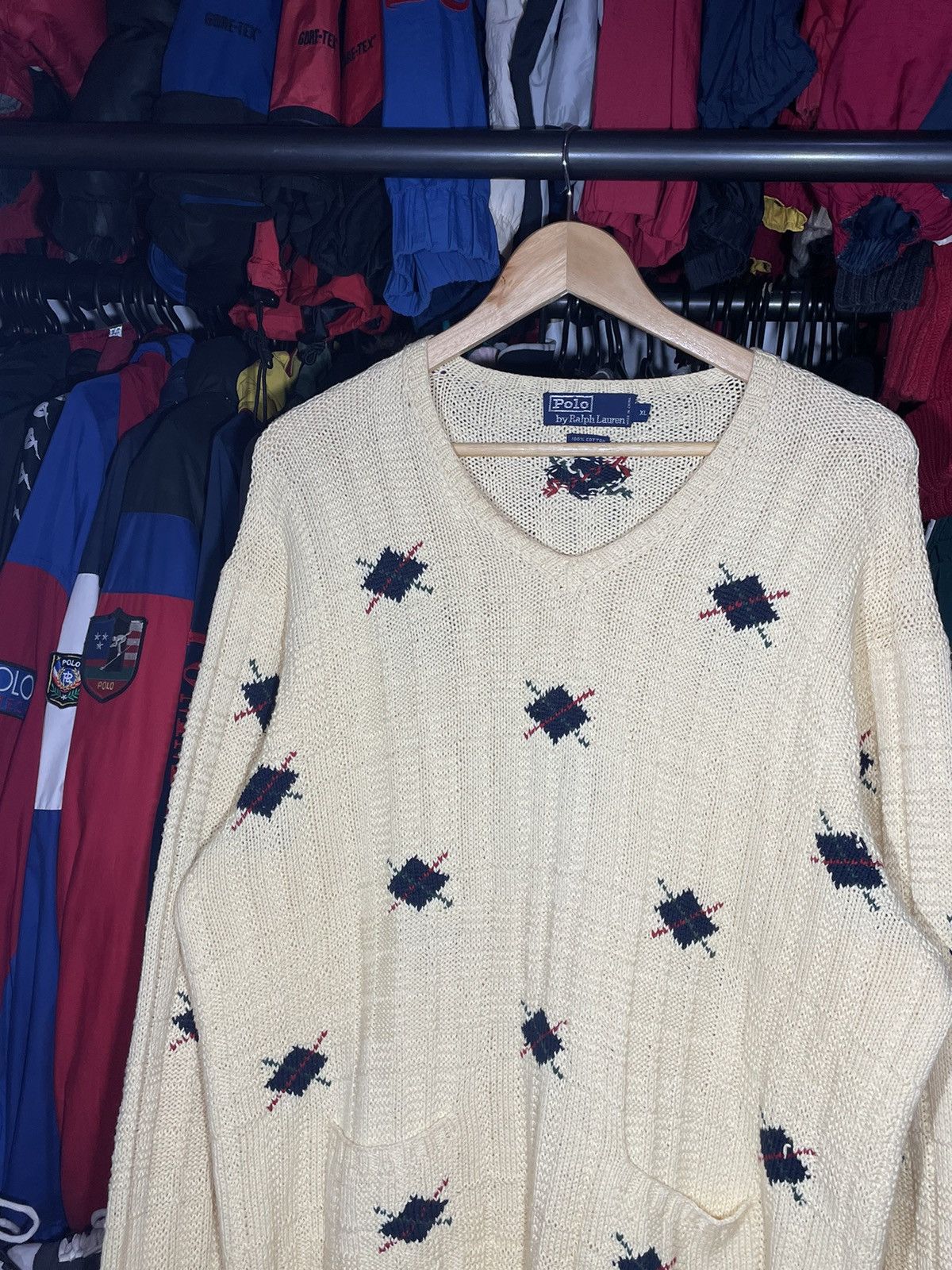 Polo Ralph Lauren × Vintage Sweater Polo Vintage Hand Knit Size US XL / EU 56 / 4 - 2 Thumbnail