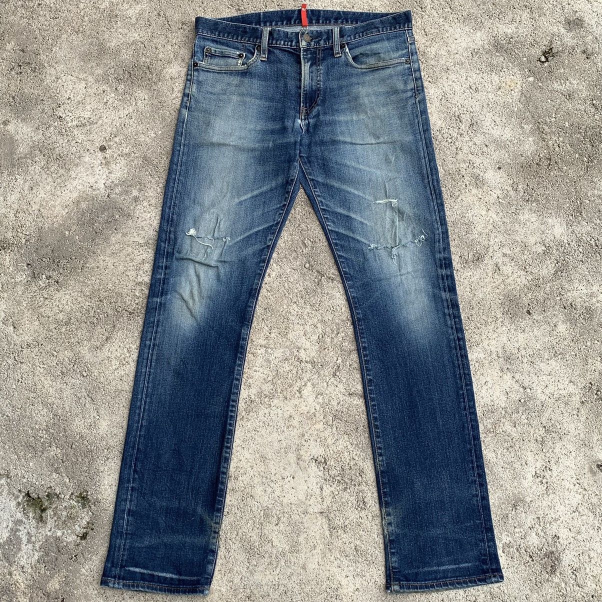 Undercover × Uniqlo Vintage Faded Two Tone Uniqlo Distressed Jeans Denim W33 Size US 33 - 1 Thumbnail