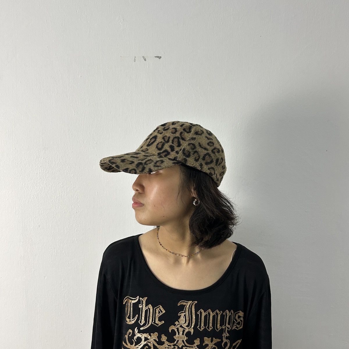 Japanese Brand × Vintage 1990s Big Leopard Print Cap Size ONE SIZE - 2 Thumbnail