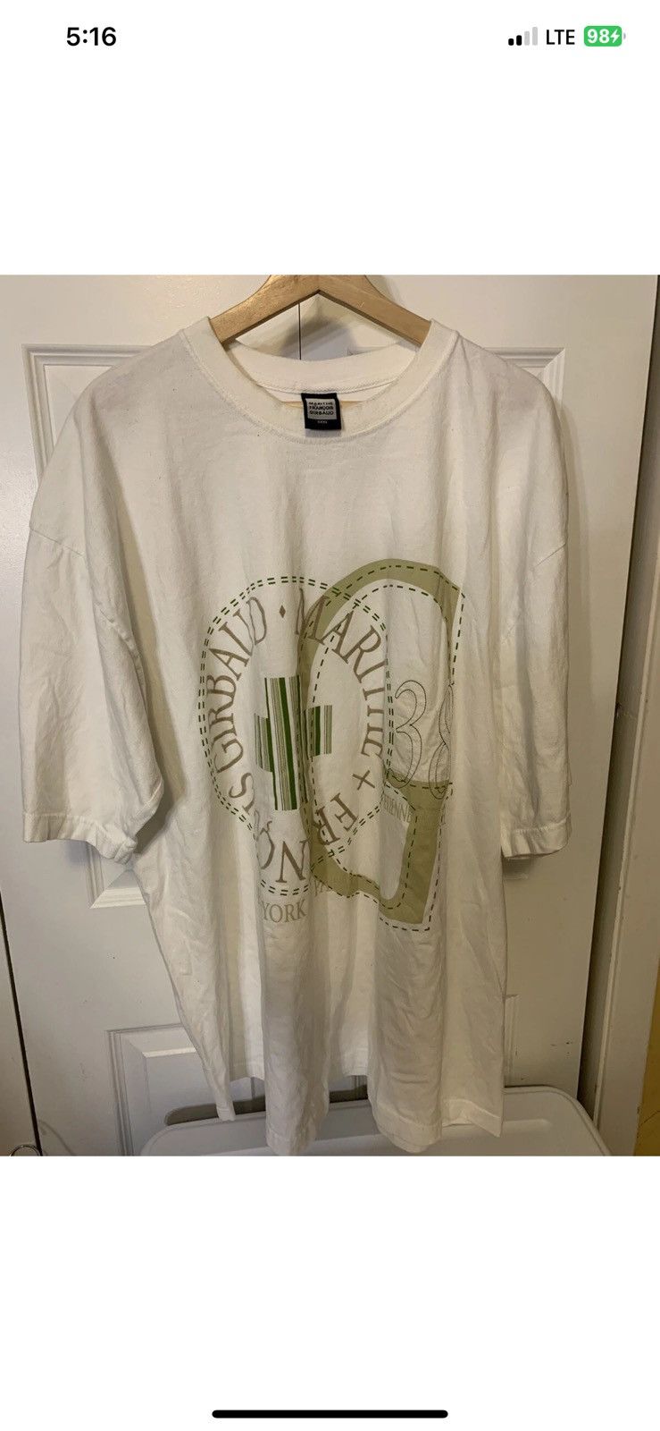 Marithe + Francois Girbaud Marithe François Girbaud mens sz 3XL t shirt white green Size US XXL / EU 58 / 5 - 3 Thumbnail