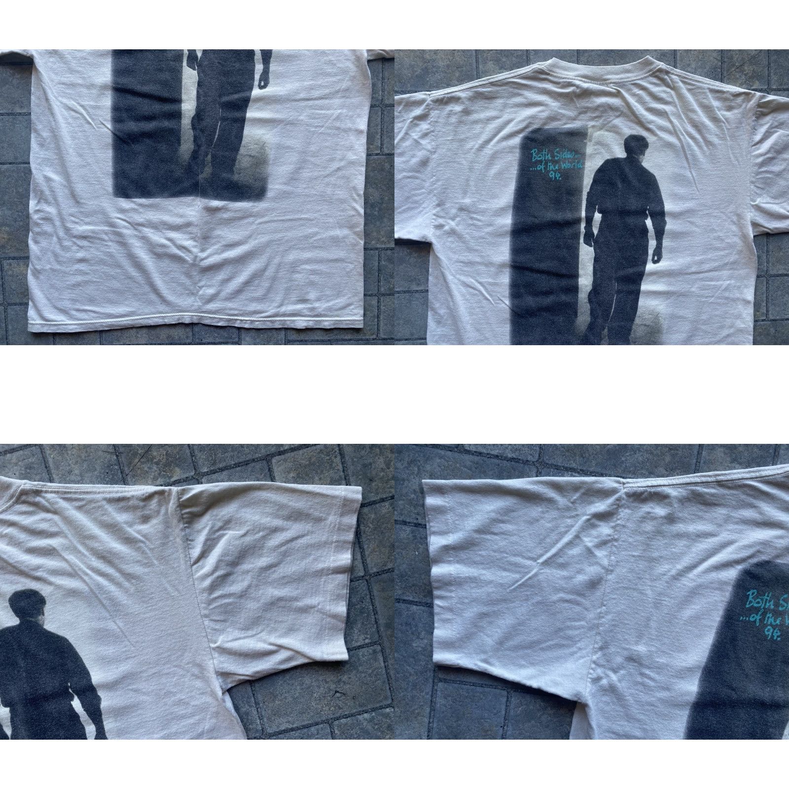 Both VINTAGE Brockum Phil Collins T Shirt 1994 World Tour White Cotton Mens L Short Sleeve Band Music 90s Shirts Men Size US L / EU 52-54 / 3 - 9 Thumbnail
