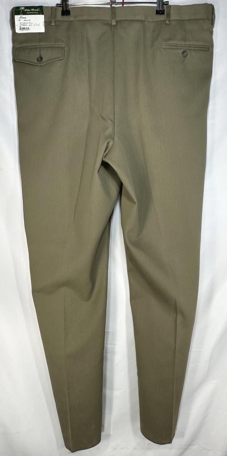 Other Palm Beach Uncuffed Straight Leg Dress Pants Green Men 42/37 Size US 42 / EU 58 - 2 Thumbnail