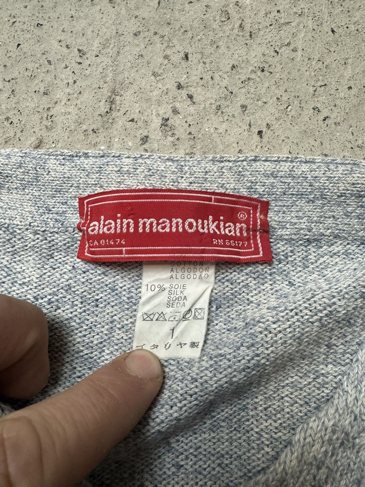Designer × Vintage Vintage Y2K Aiain Manoukian Designer Knitted Avantgarde Swee Size US M / EU 48-50 / 2 - 4 Thumbnail