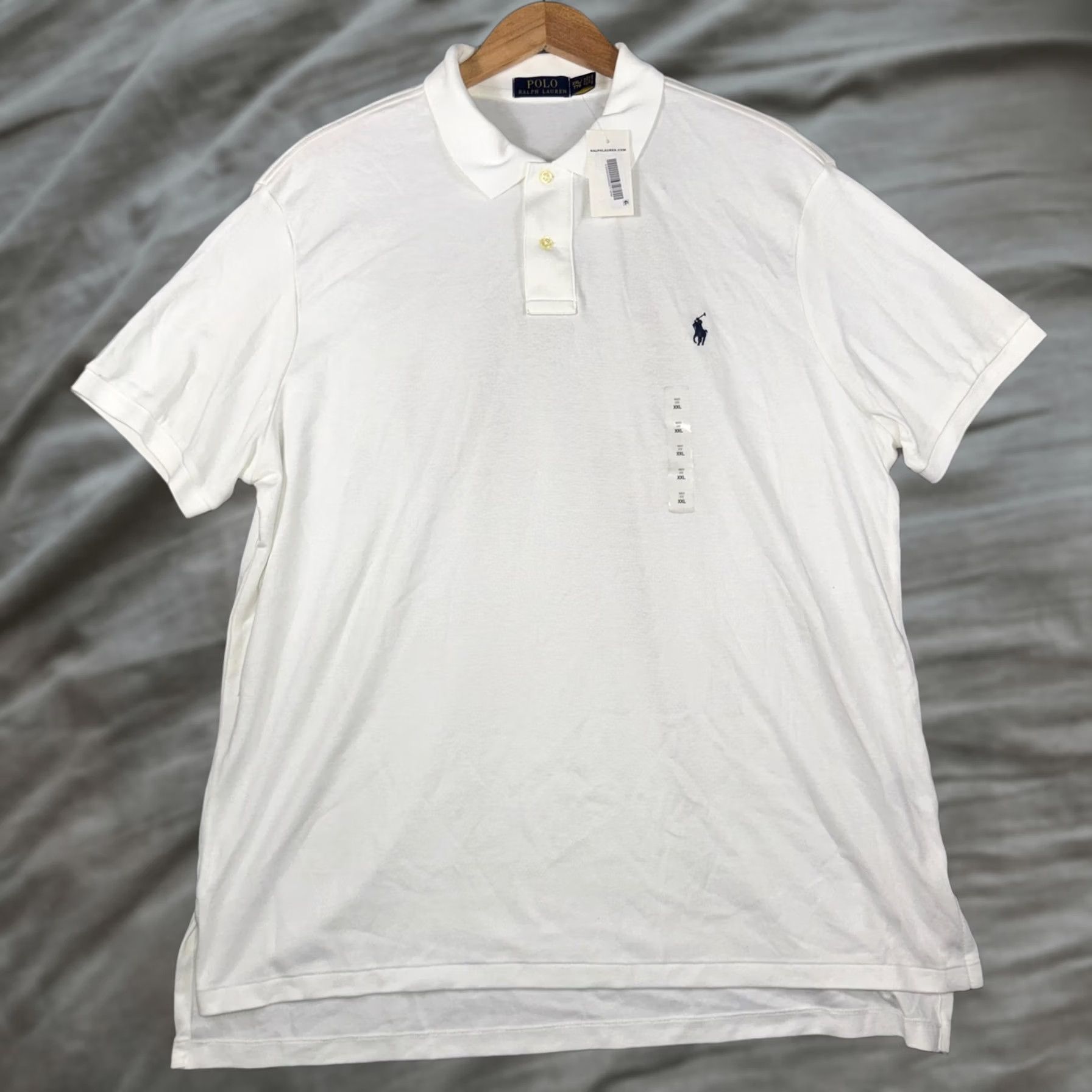 Polo Ralph Lauren Polo Ralph Lauren Polo Shirt Mens 2XL White Cotton Jersey Embroidered Pony Shirt Mens 2XL White Jersey Polo Ralph Lauren Size US XXL / EU 58 / 5 - 1 Thumbnail