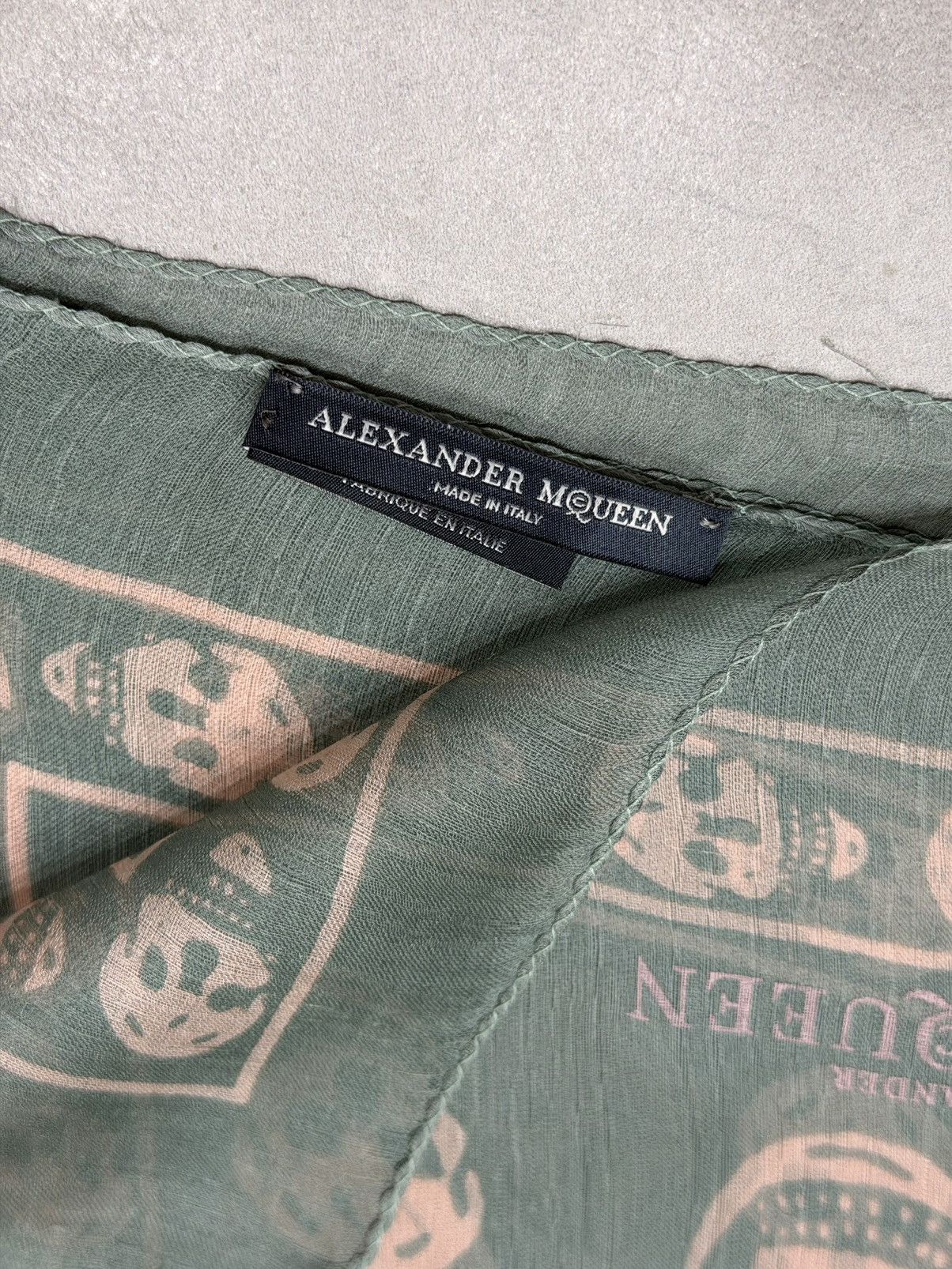Alexander McQueen ALEXANDER MCQUEEN Skull Silk Scarf Kanye Wool Fakemink Logo Size ONE SIZE - 13 Thumbnail