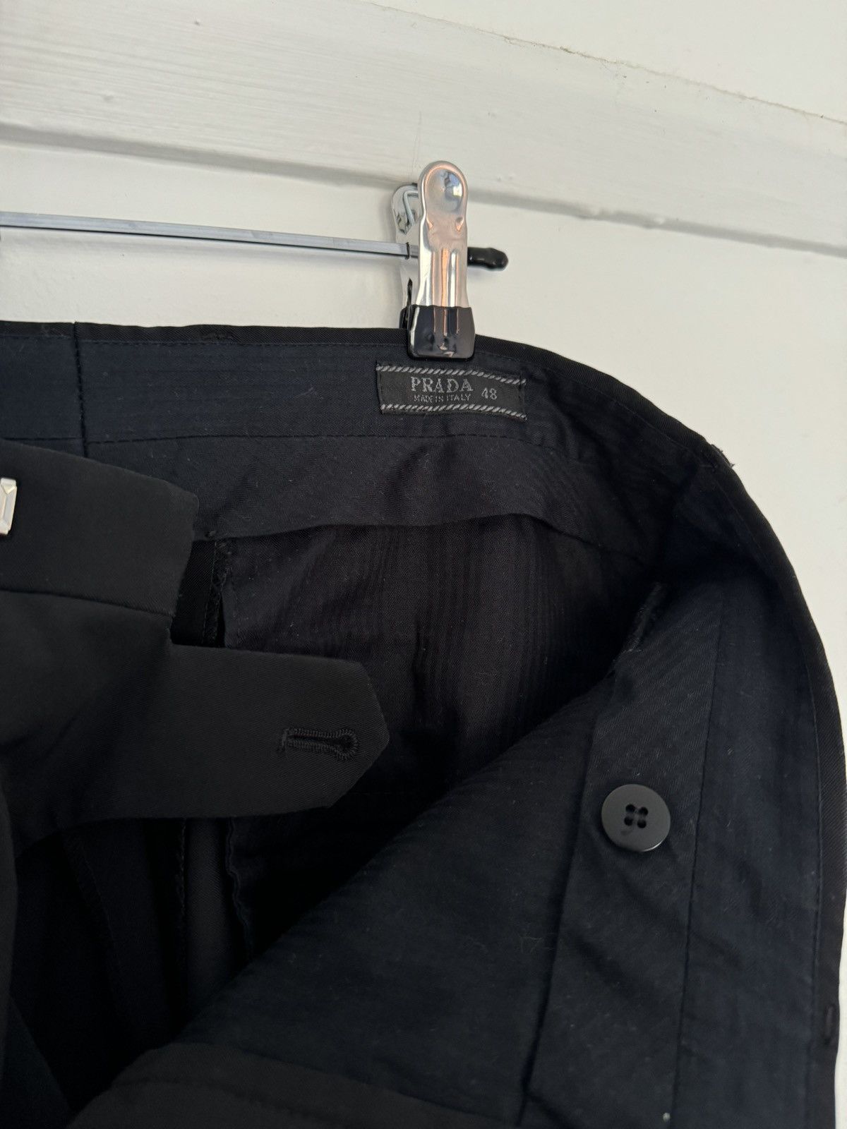 Prada Prada Mens Nylon Black Trousers Good Condition Classic Size US 32 / EU 48 - 2 Thumbnail