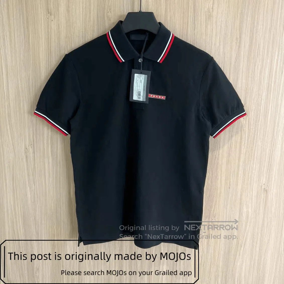 Prada Prada Red Lebal Red Edge Polo mojos1803101525. Size US S / EU 44-46 / 1 - 1 Thumbnail