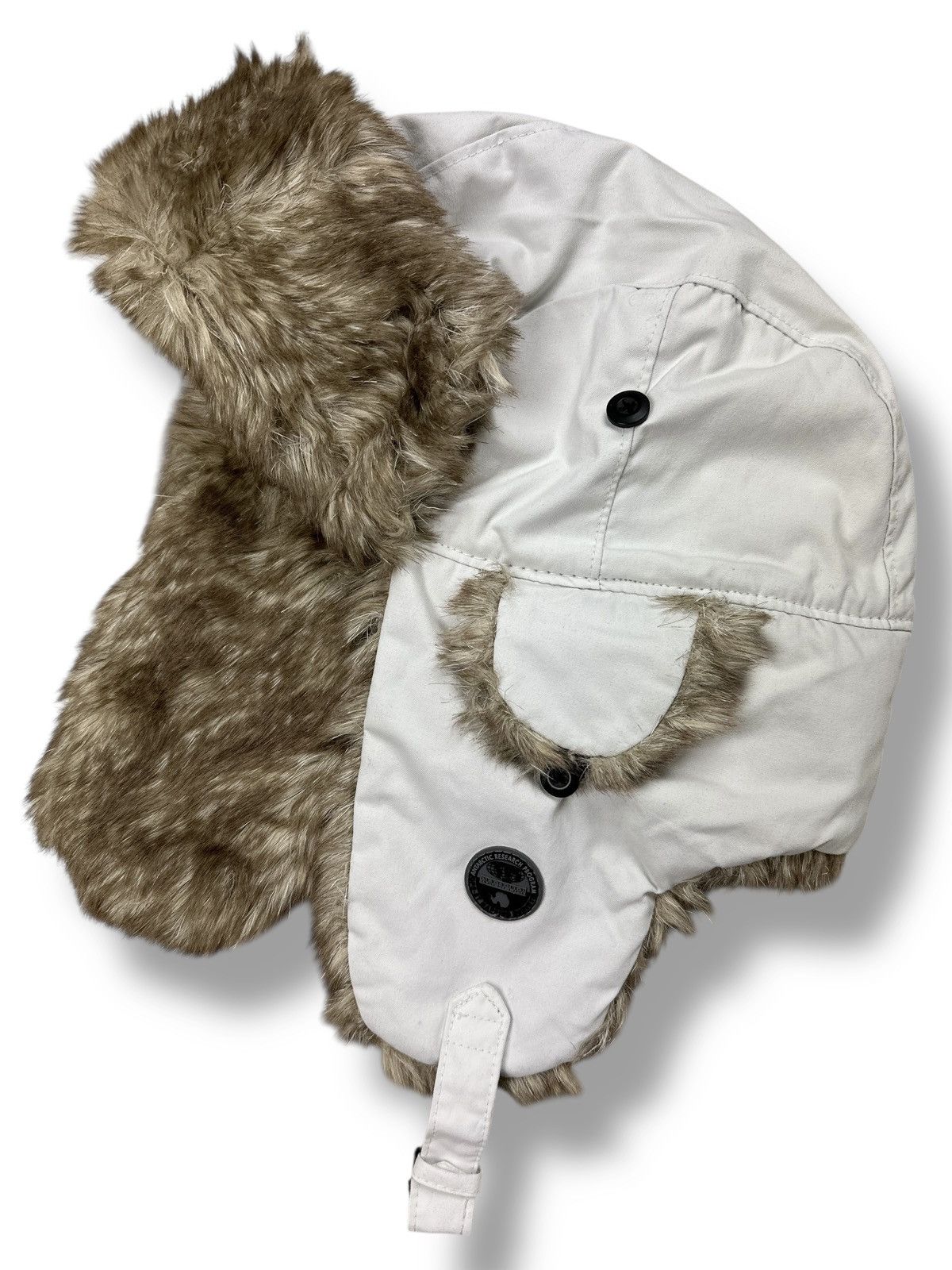 Napapijri Napapijri White Trapper Hat Winter Pilot Aviator Ushanka OS Size ONE SIZE - 2 Thumbnail