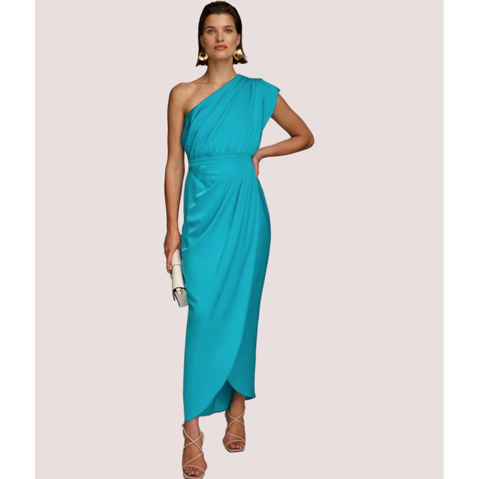 Donna Karan DONNA KARAN NEW YORK Womens Maxi Dress turqaqua 10 Size L / US 10 / IT 46 - 1 Thumbnail