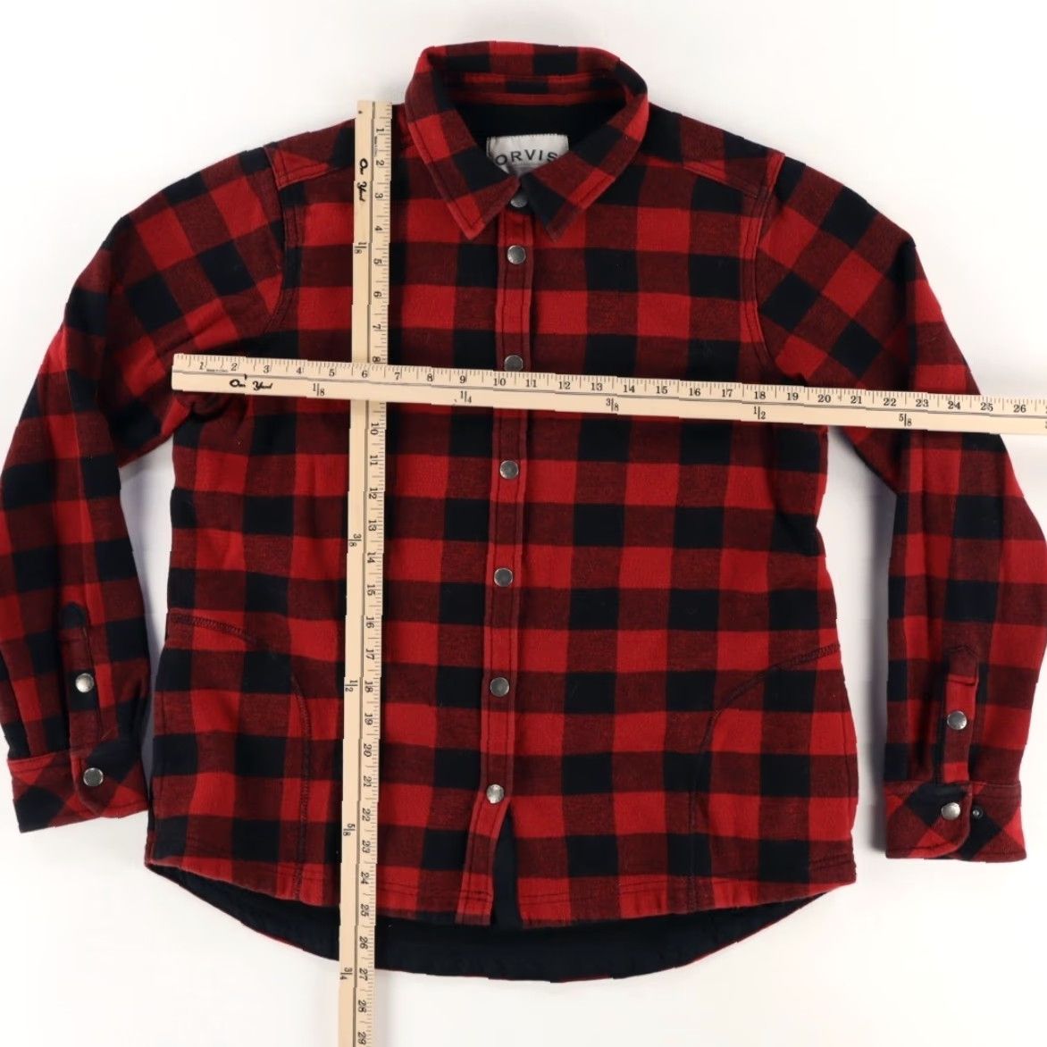 Orvis Orvis Flannel Jac Shirt Plaid Long Sleeve Jacket Red Women's L Size L / US 10 / IT 46 - 3 Thumbnail