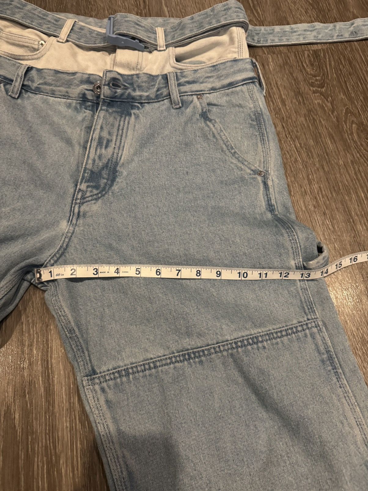 Off-White Off White Double Waist Double Knee Baggy Denim Jeans 30 Size US 30 / EU 46 - 23 Thumbnail