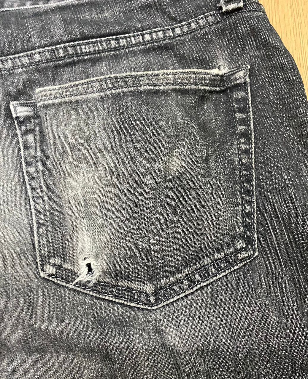 Uniqlo W33 Uniqlo Jeans Slim Fit Rapper Distressed Denim Jeans Size US 33 - 9 Thumbnail