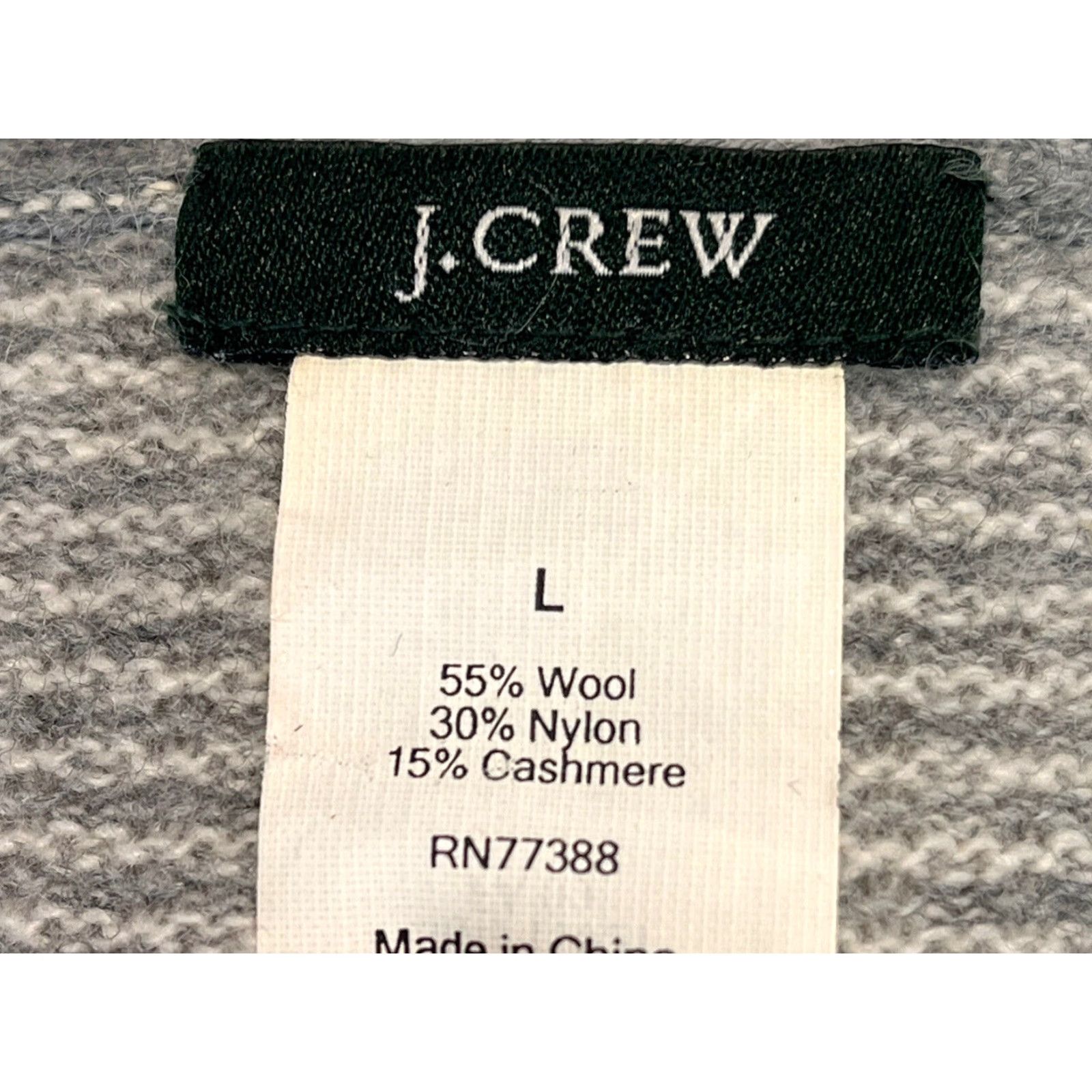 J.Crew J Crew Mens Large Gray Striped Cashmere Blend Cardigan Sweater L XL Size L / US 10 / IT 46 - 6 Thumbnail