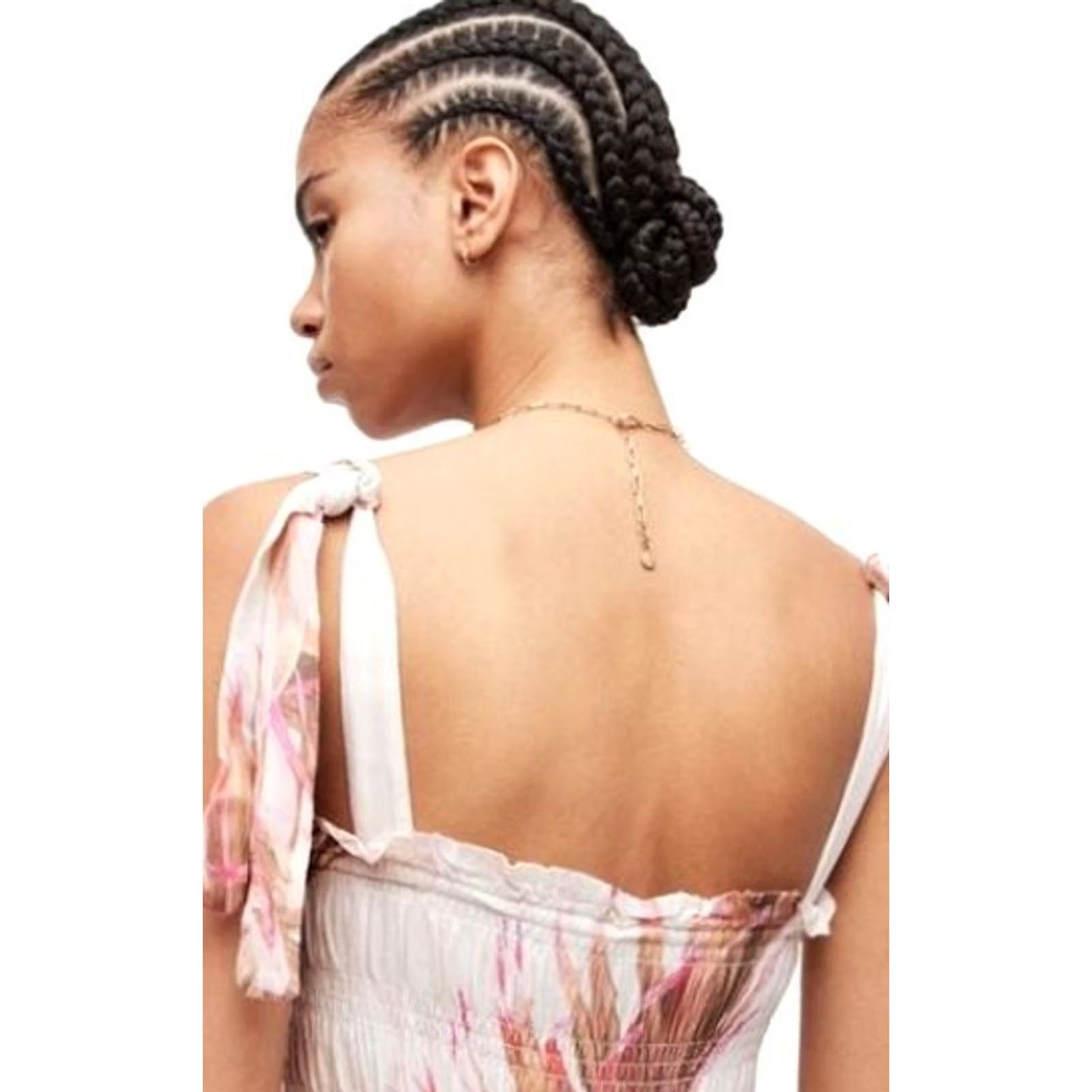 Allsaints ALLSaints Gabi Luar Strappy High / Low Dress Pink India Women's US 6 New Size M / US 6-8 / IT 42-44 - 4 Thumbnail