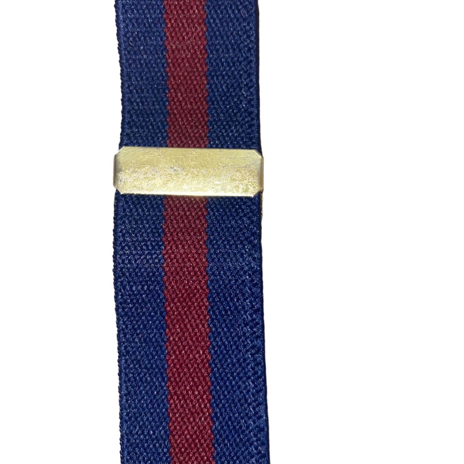 Vintage Vintage Y-shaped Elastic Striped Navy Adjustable Suspenders Size ONE SIZE - 4 Thumbnail