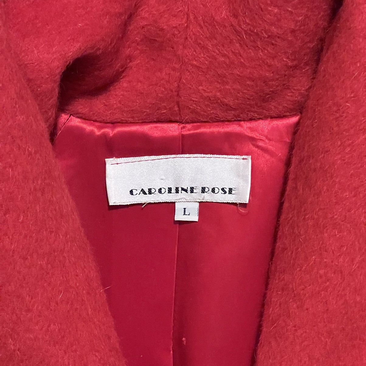 Other Vintage Caroline Rose Large Red Wool 3/4 Sleeve Jacket Size L / US 10 / IT 46 - 2 Thumbnail