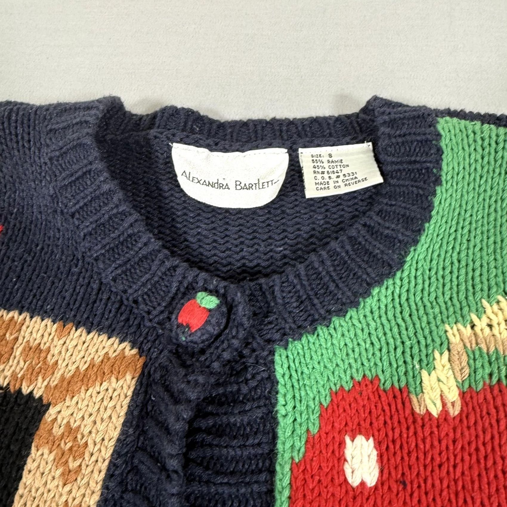 Vintage VINTAGE Alexandra Bartlett Sweater Womens Small School Teacher Owl Cardigan Bear Menus Size S / US 4 / IT 40 - 5 Thumbnail