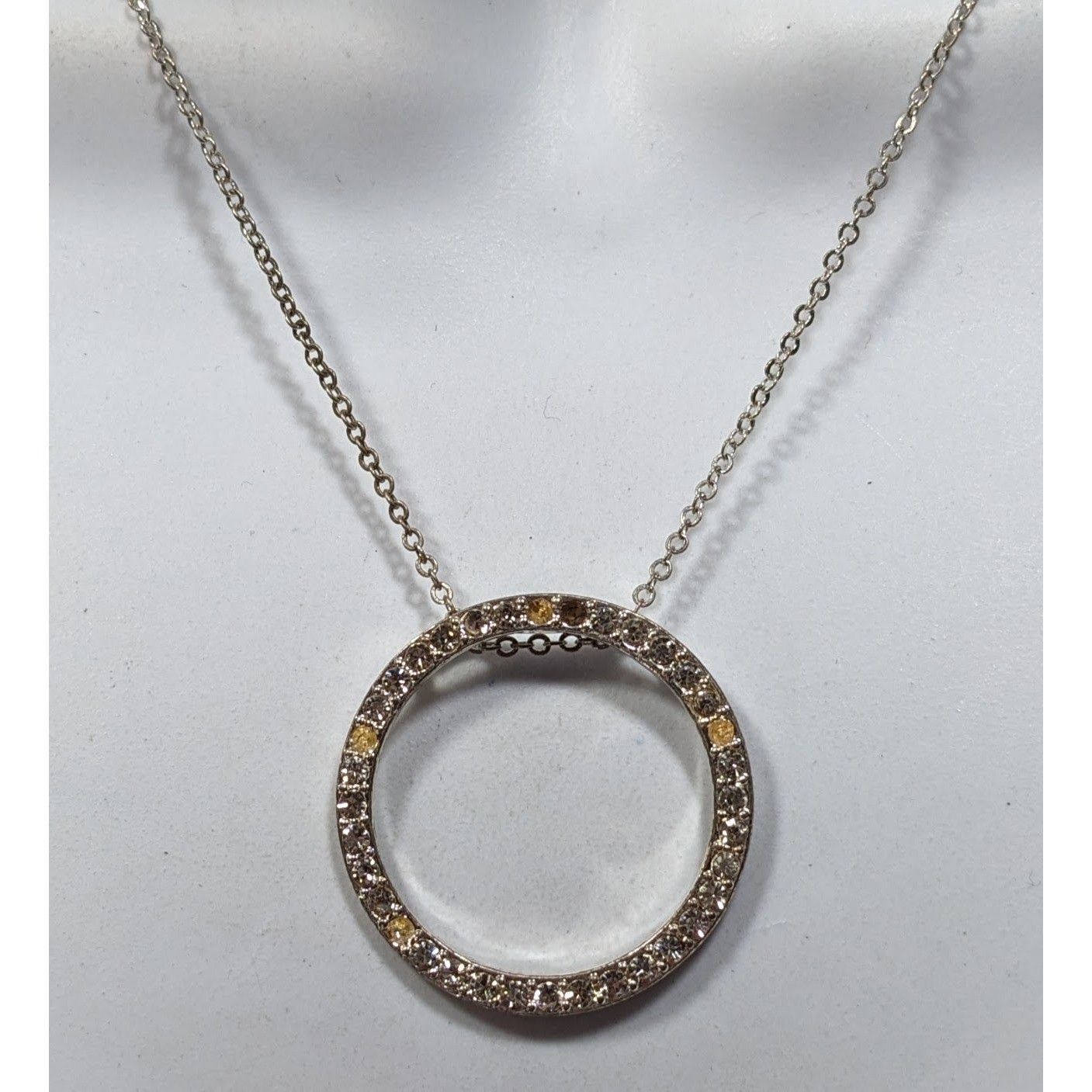 Other Geometric Glam Open Circle Rhinestone Pendant Necklace Size ONE SIZE - 4 Thumbnail
