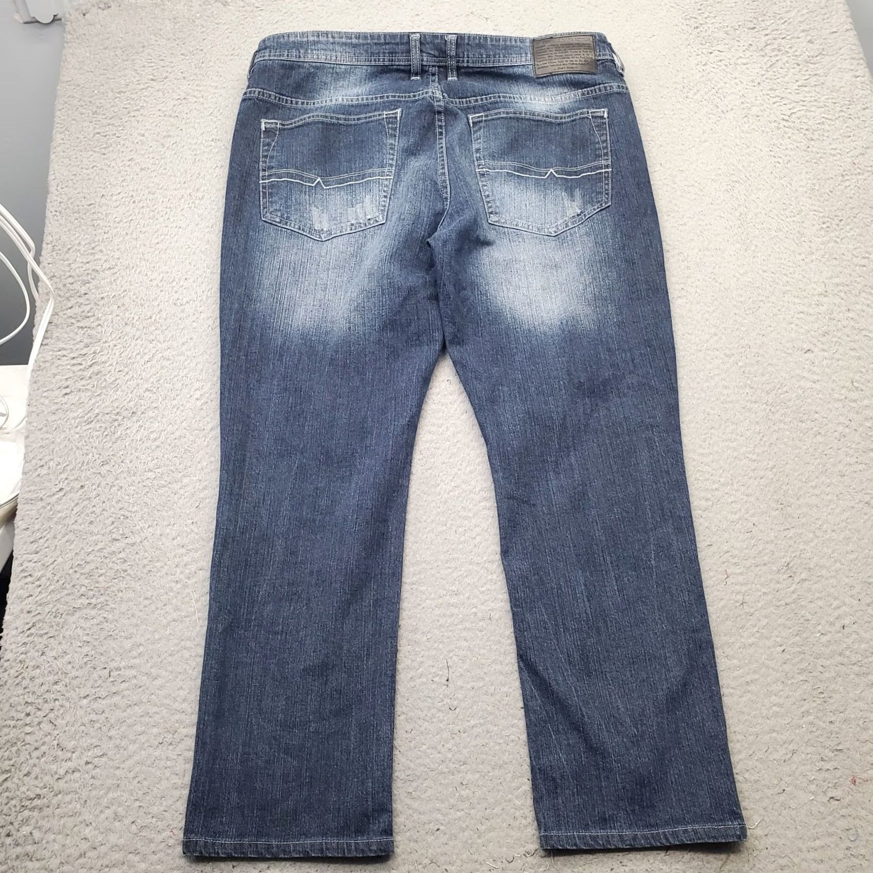 Buffalo David Bitton Buffalo David Bitton Jeans Mens 36 Blue Denim Faded Streetwear Straight Leg Mens Size 36 Blue Denim Straight Leg Jeans Size US 36 / EU 52 - 2 Thumbnail
