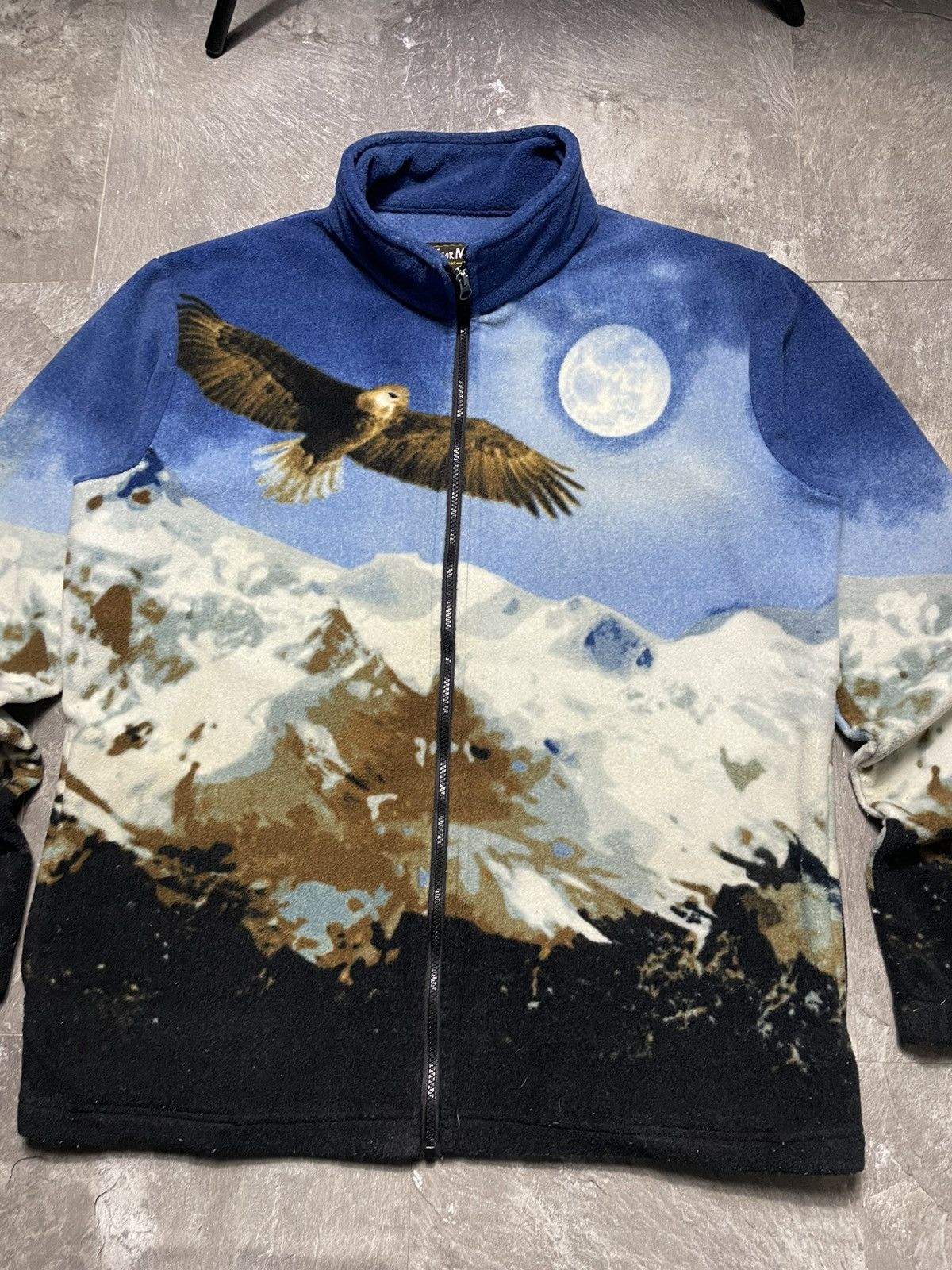 Vintage Vintage Fleece Eagle Sherpa Full Print Art Animal Gorpcore Size US L / EU 52-54 / 3 - 2 Thumbnail