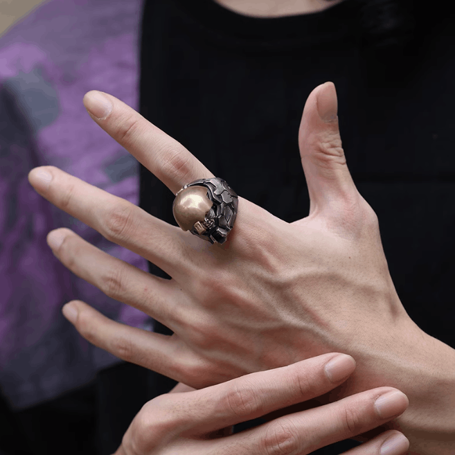 Jewelry Cyberpunk Jewelry Rings Open Size Chrome Ring (Size 7-13) Size ONE SIZE - 5 Thumbnail