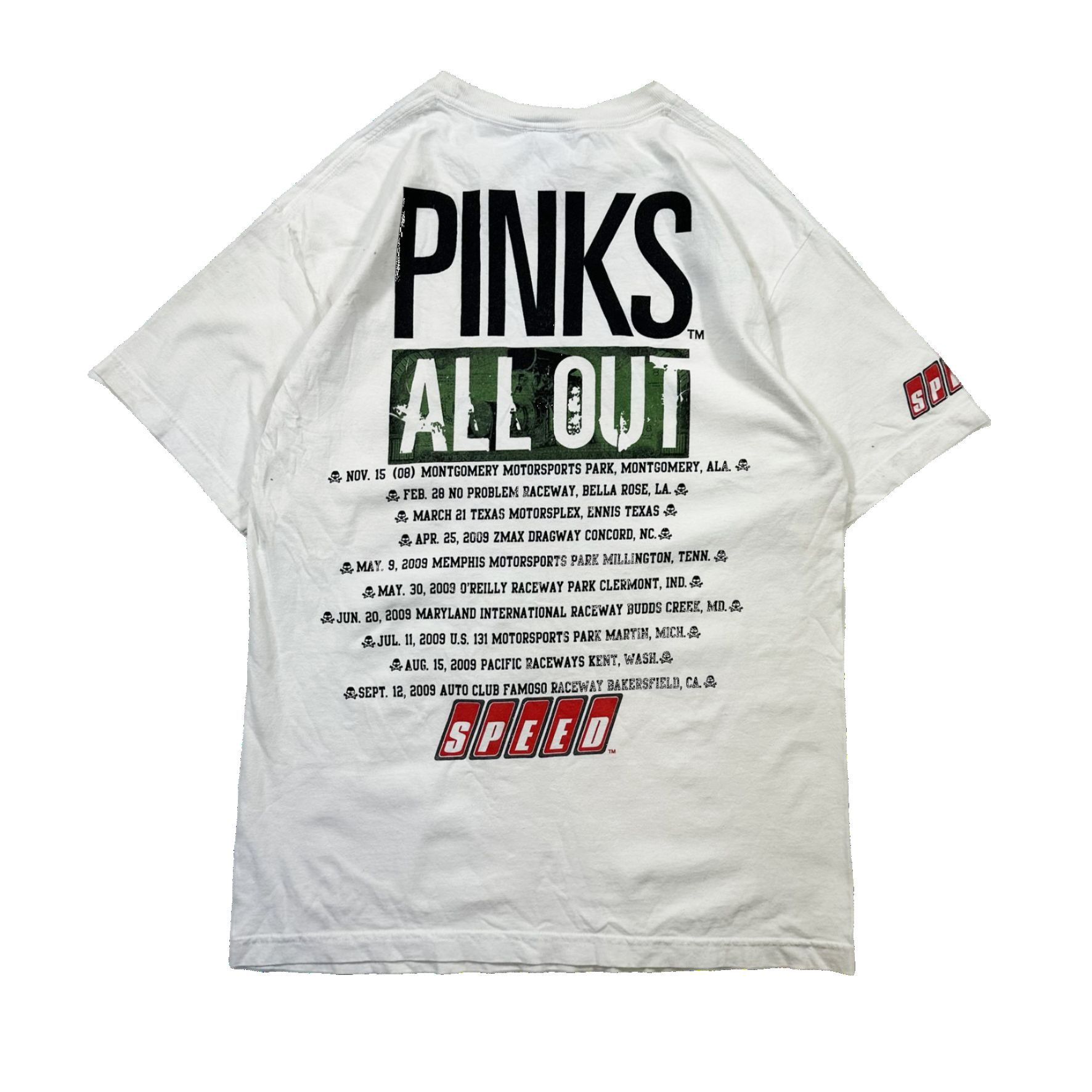 Vintage Vintage 00s Y2K SPEED Pinks All Out Graphic Racing T Shirt Size US XL / EU 56 / 4 - 4 Thumbnail