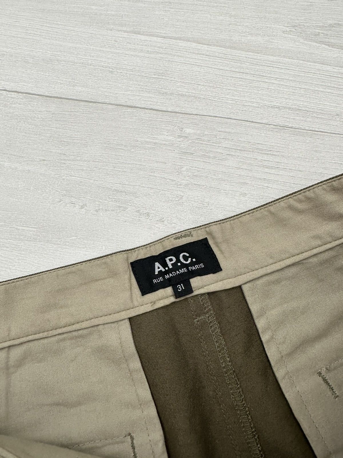 A.P.C. A.P.C Green Classic Cotton-Gabardine Chinos Sz. 31 Size US 31 - 4 Thumbnail