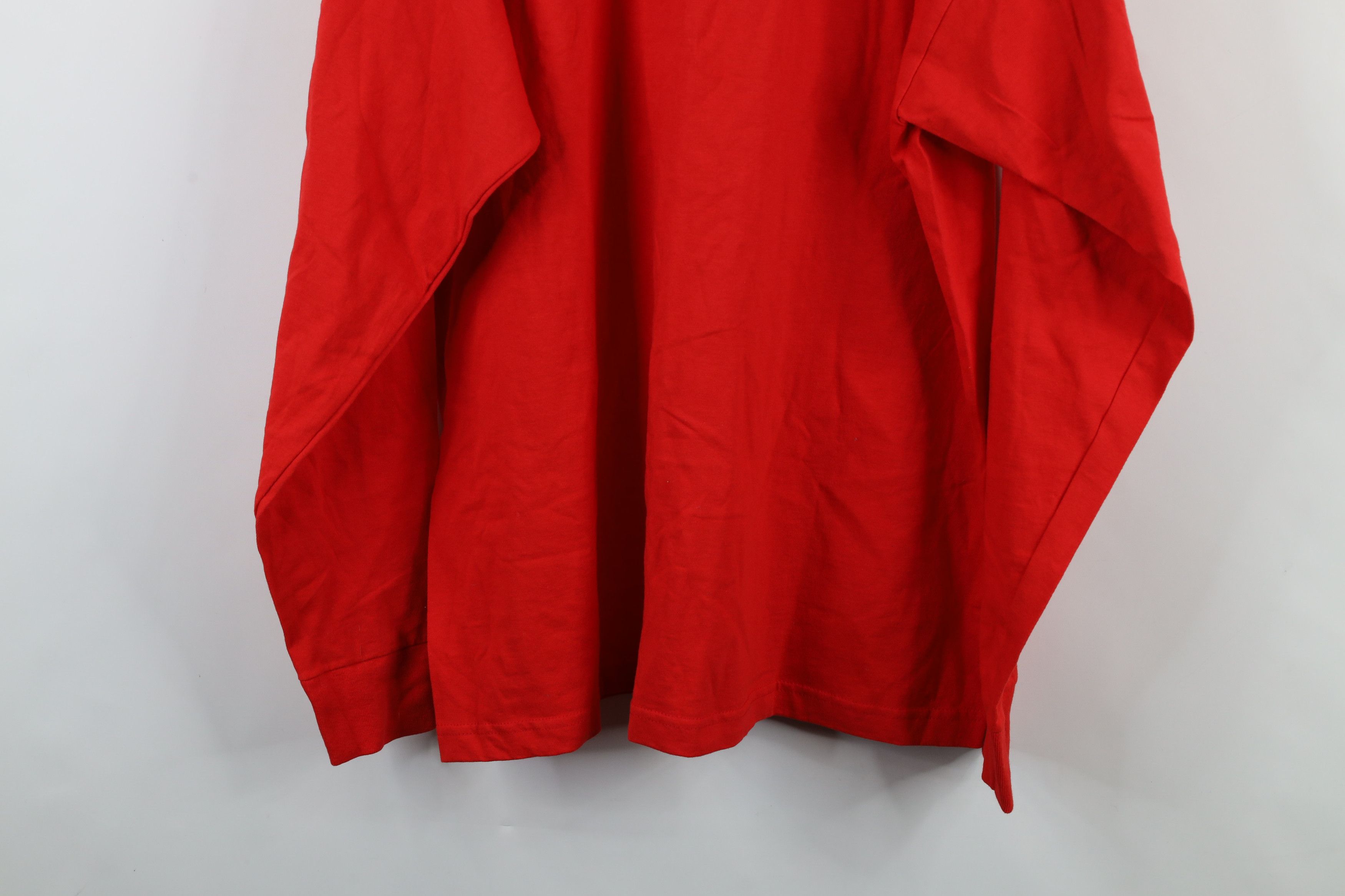 Vintage Deadstock Vintage 90s Streetwear Long Sleeve T-Shirt Red USA Size US XXL / EU 58 / 5 - 9 Thumbnail