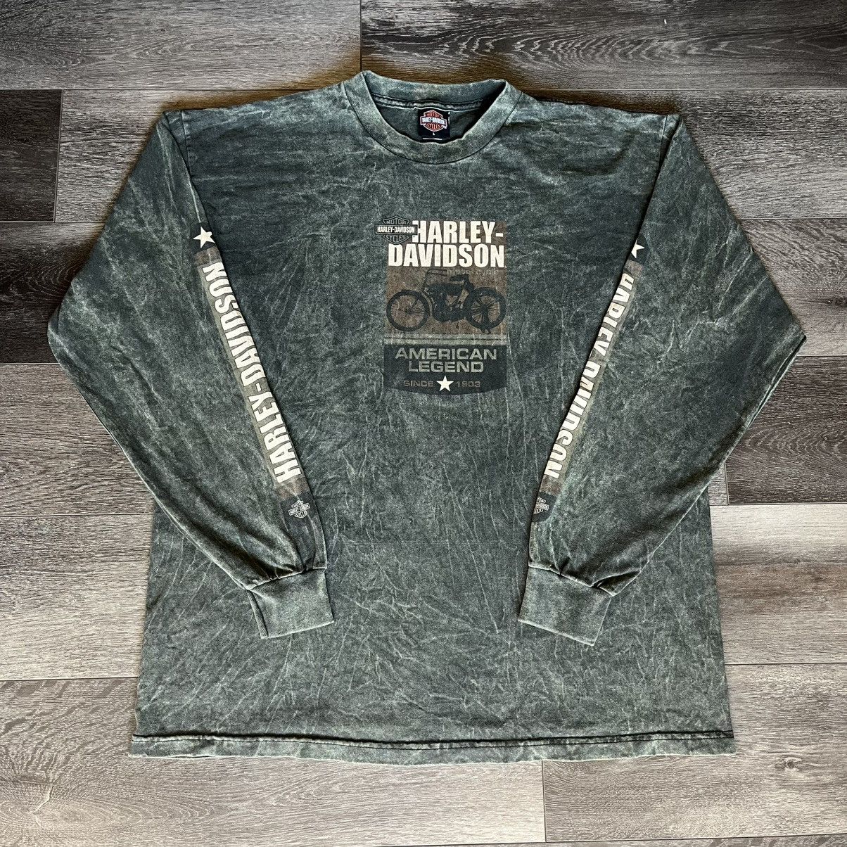 Harley Davidson Vintage 2000s Harley Davidson American Legend Longsleeve Tee Size US L / EU 52-54 / 3 - 1 Thumbnail