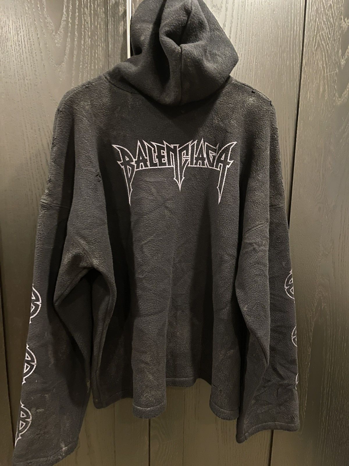 Balenciaga Balenciaga Paris Fleece Hoodie Size US S / EU 44-46 / 1 - 2 Thumbnail
