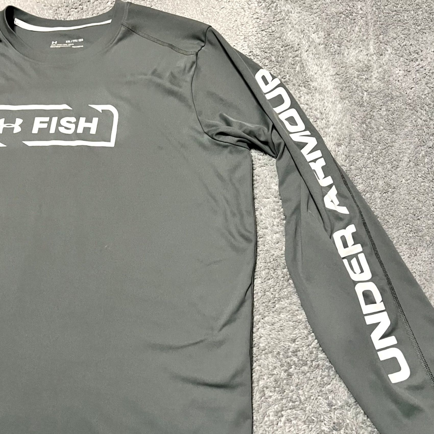 Under Armour Under Armour Shirt Mens XXL Gray Long Sleeve Fishing Shirt Performance ISO Chill Size US XXL / EU 58 / 5 - 2 Thumbnail