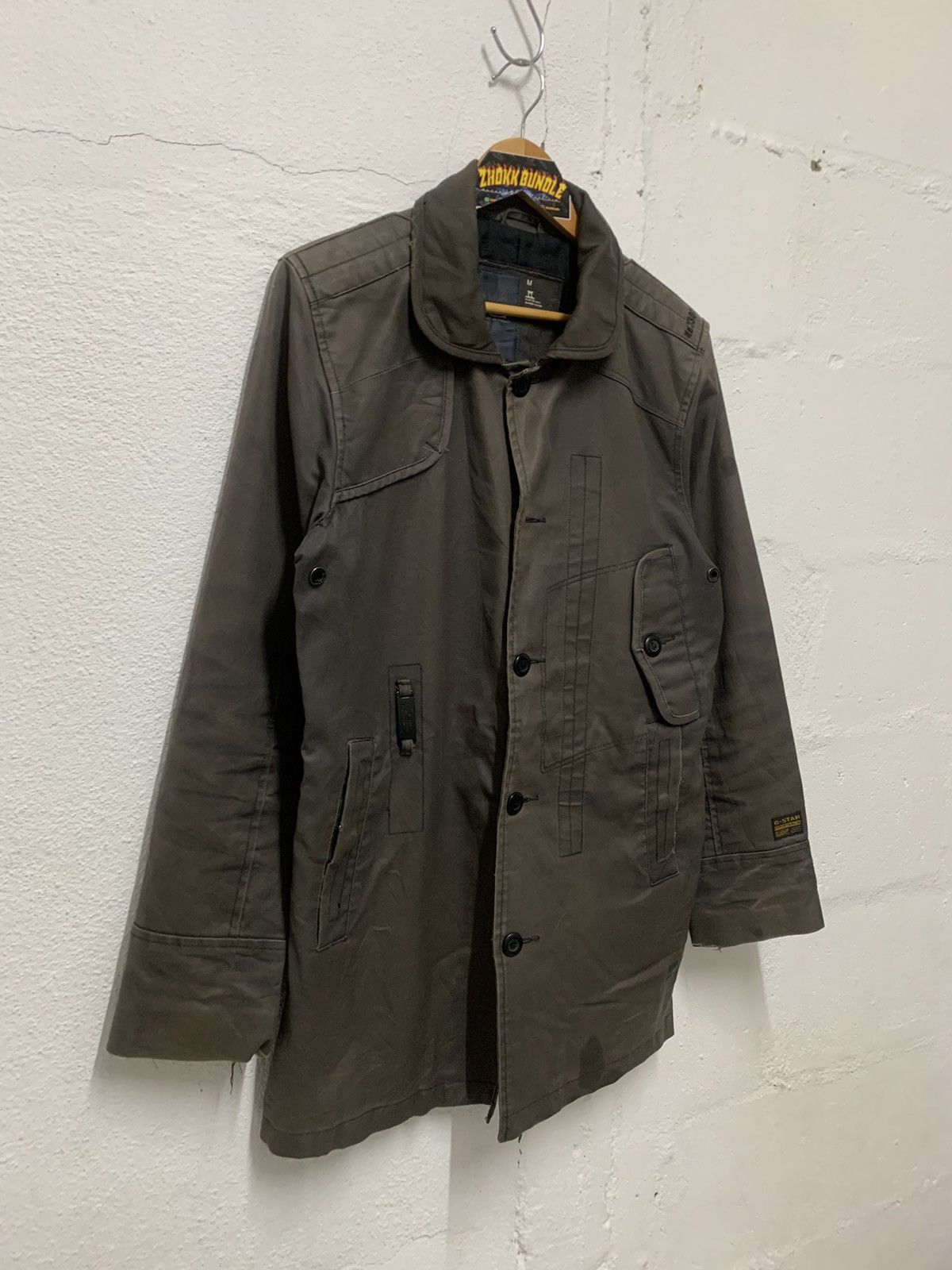 G-Star Vintage G Star Raw Distressed Tranch Jacket Coat Size US M / EU 48-50 / 2 - 2 Thumbnail