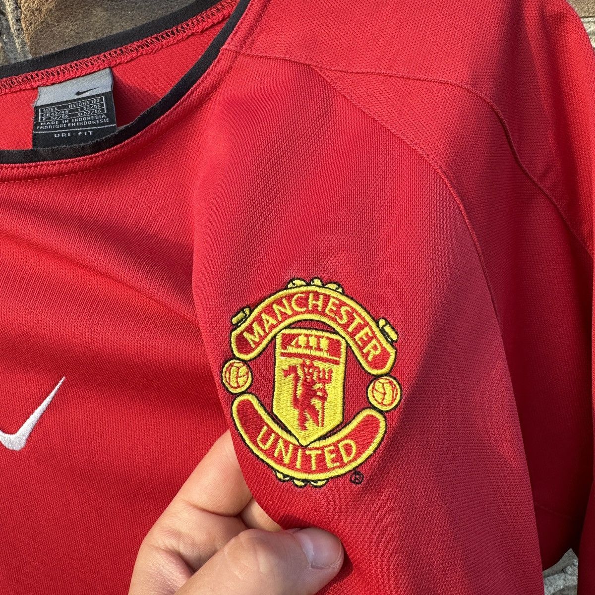 Nike Manchester United FC 2002 Training Jersey Kit T-Shirt Size US L / EU 52-54 / 3 - 4 Thumbnail