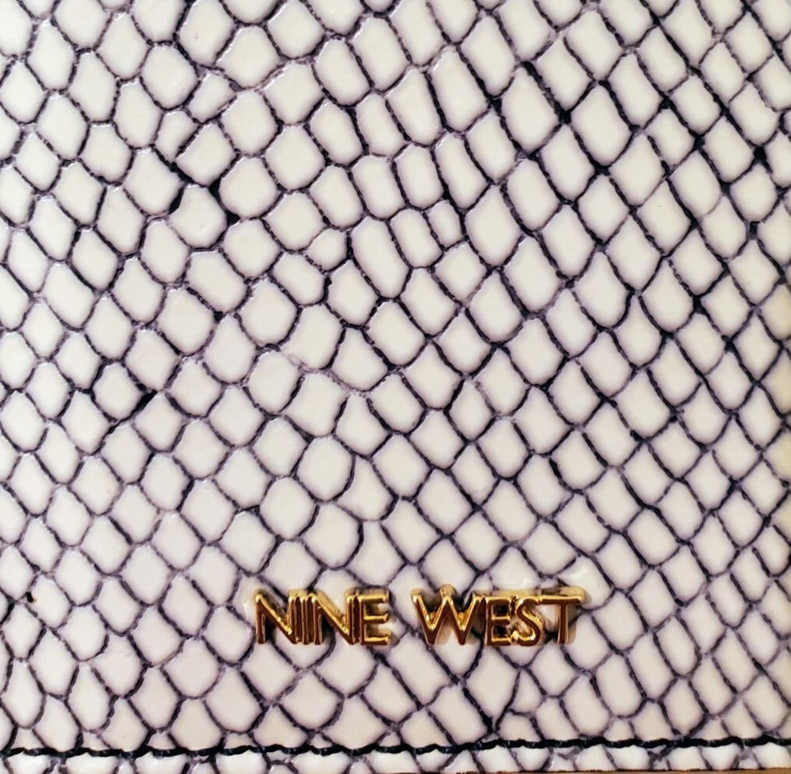 Nine West Nine West Eloa Crossbody Clutch White & Navy Faux Snakeskin Size ONE SIZE - 4 Thumbnail