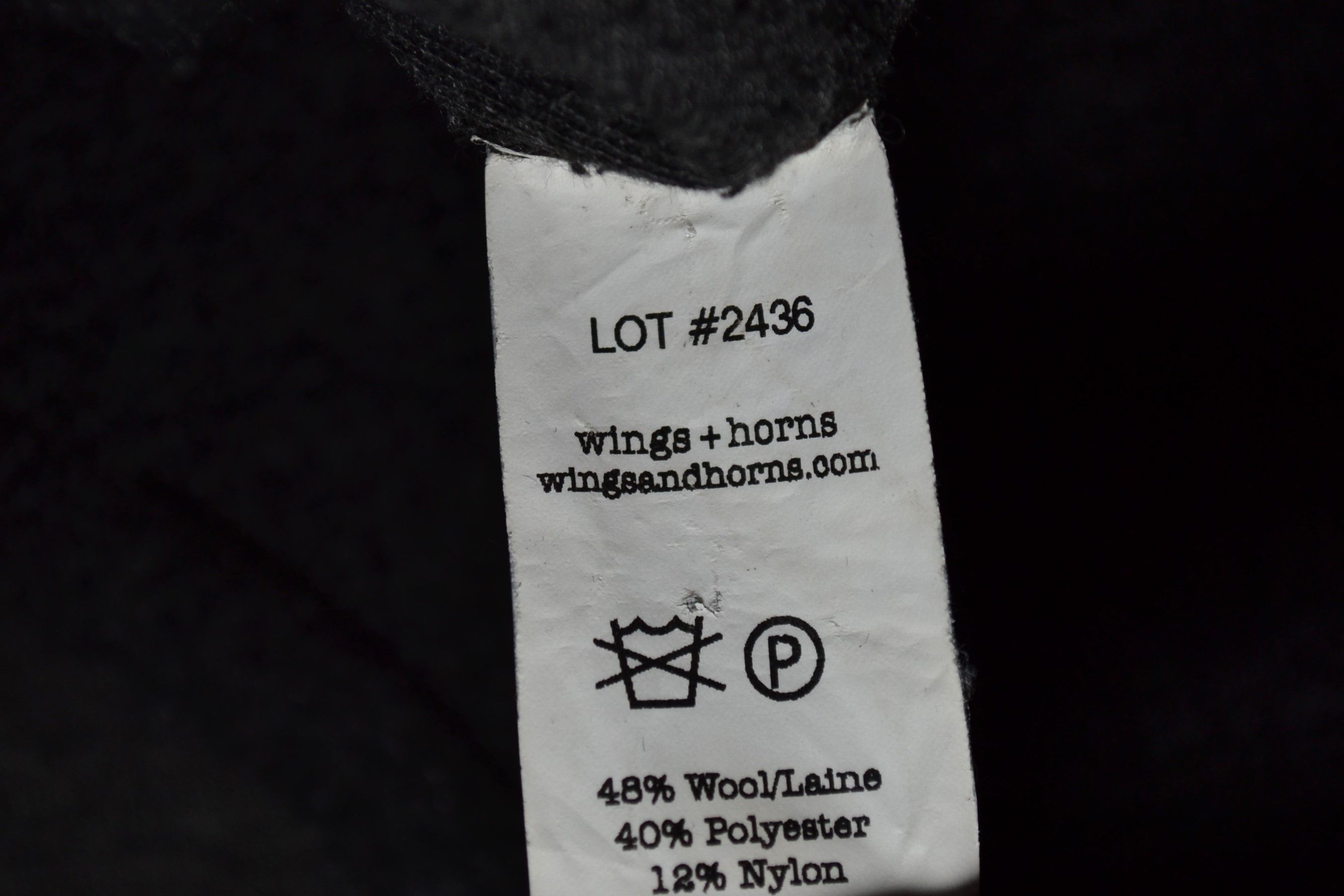Wings + Horns Wings & Horns Dark Gray M 2436 Wool Poly Longsleeve Size US M / EU 48-50 / 2 - 5 Thumbnail