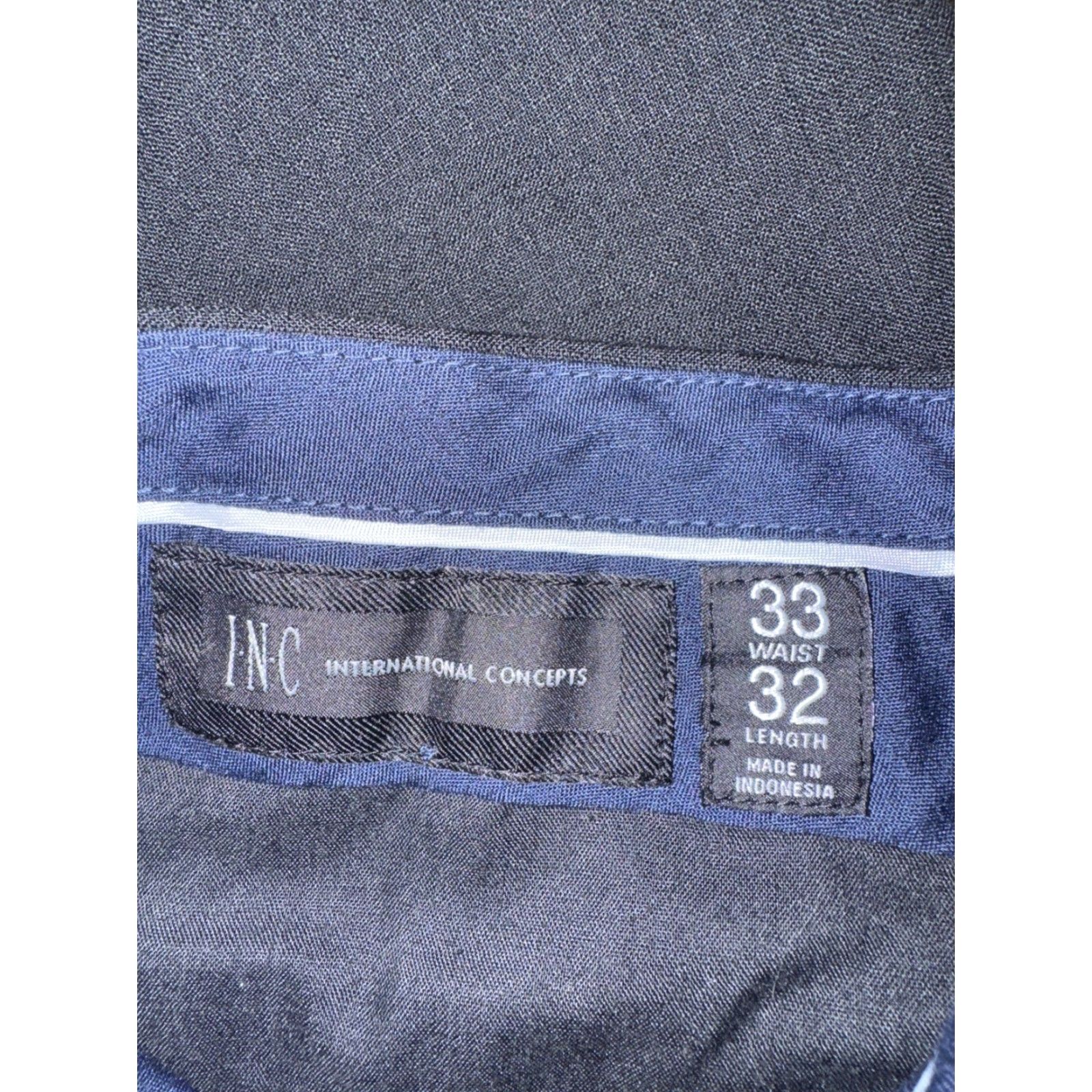 Vintage INC International Concepts Men’s Dress Pants Flat Front Black 34x28 Slacks Size US 34 / EU 50 - 2 Thumbnail
